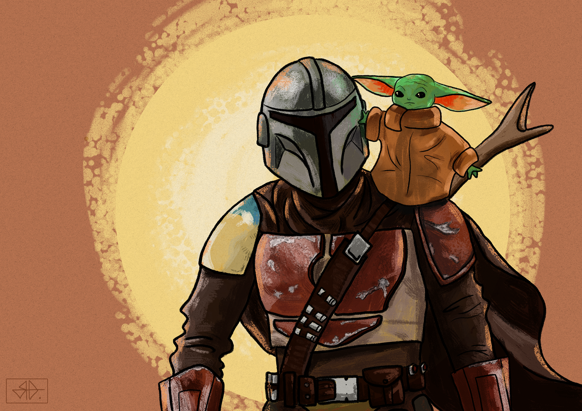 The show The Mandalorian is a big inspiration for me and I always love drawing the characters.
