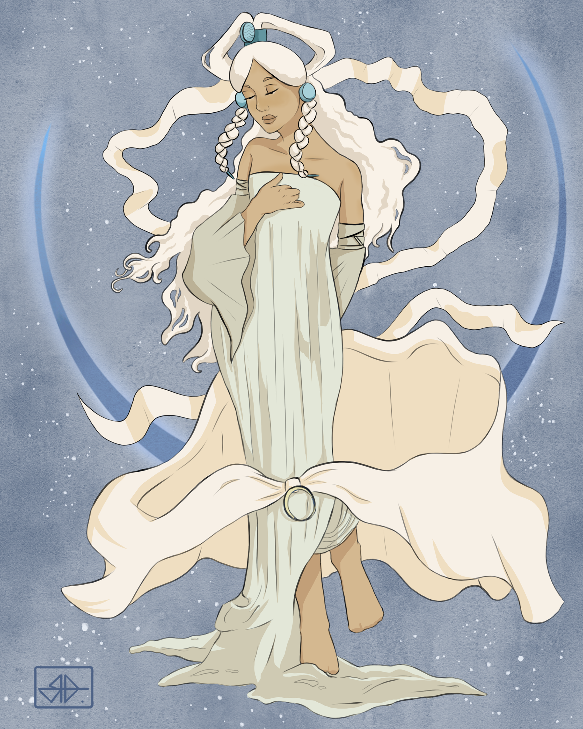 A 1920's interpretation of a character from the show Avatar: the last airbender.