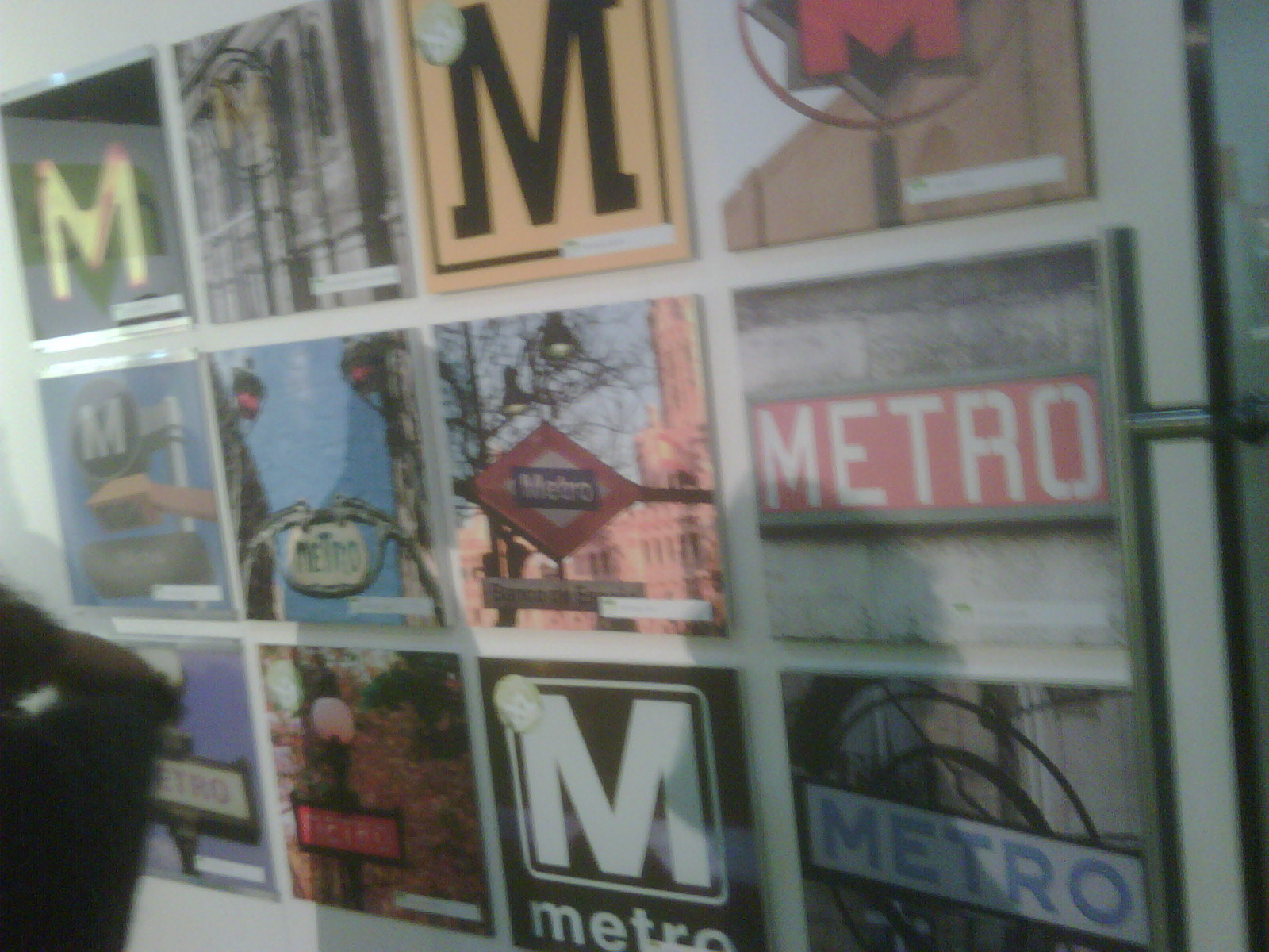 Sign for the metro project