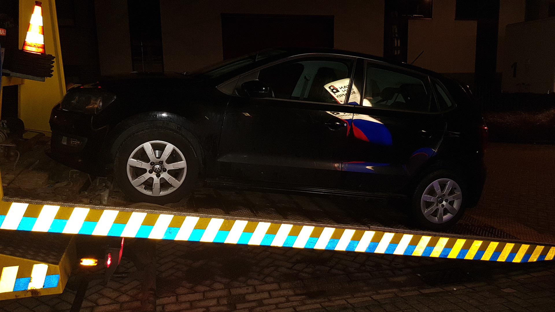 Achterop gereden in de file