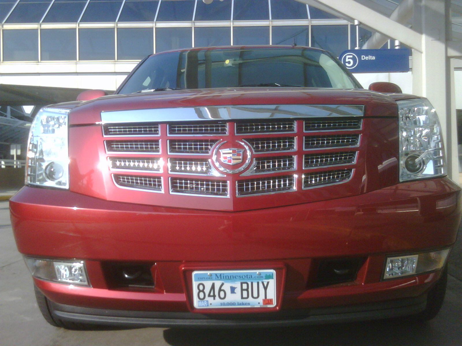 Our ride while stuck in Minneapolis: 6.2l V8 Escalade