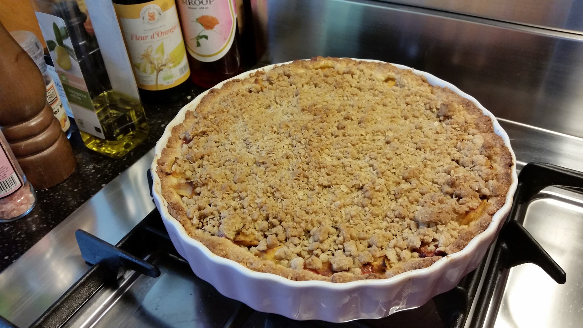 Appel pruimen kruimeltaart!