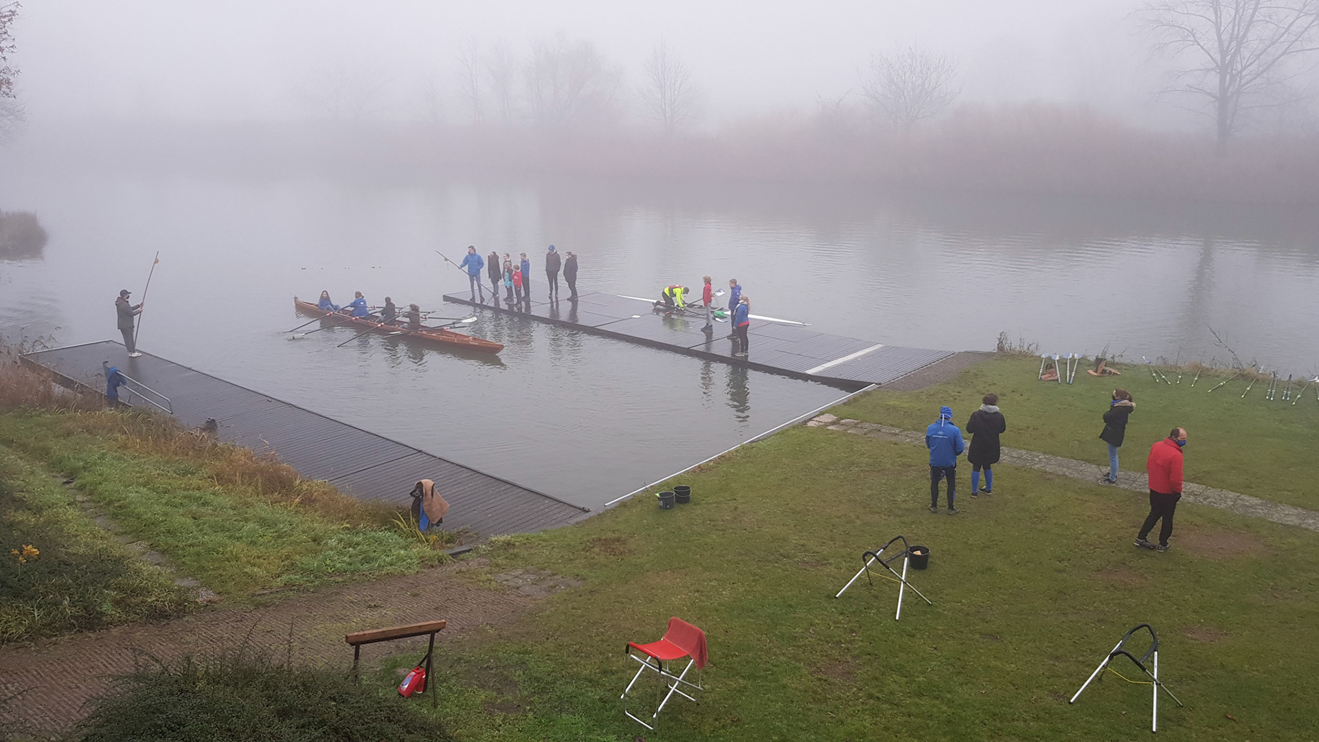 Roeien in de mist