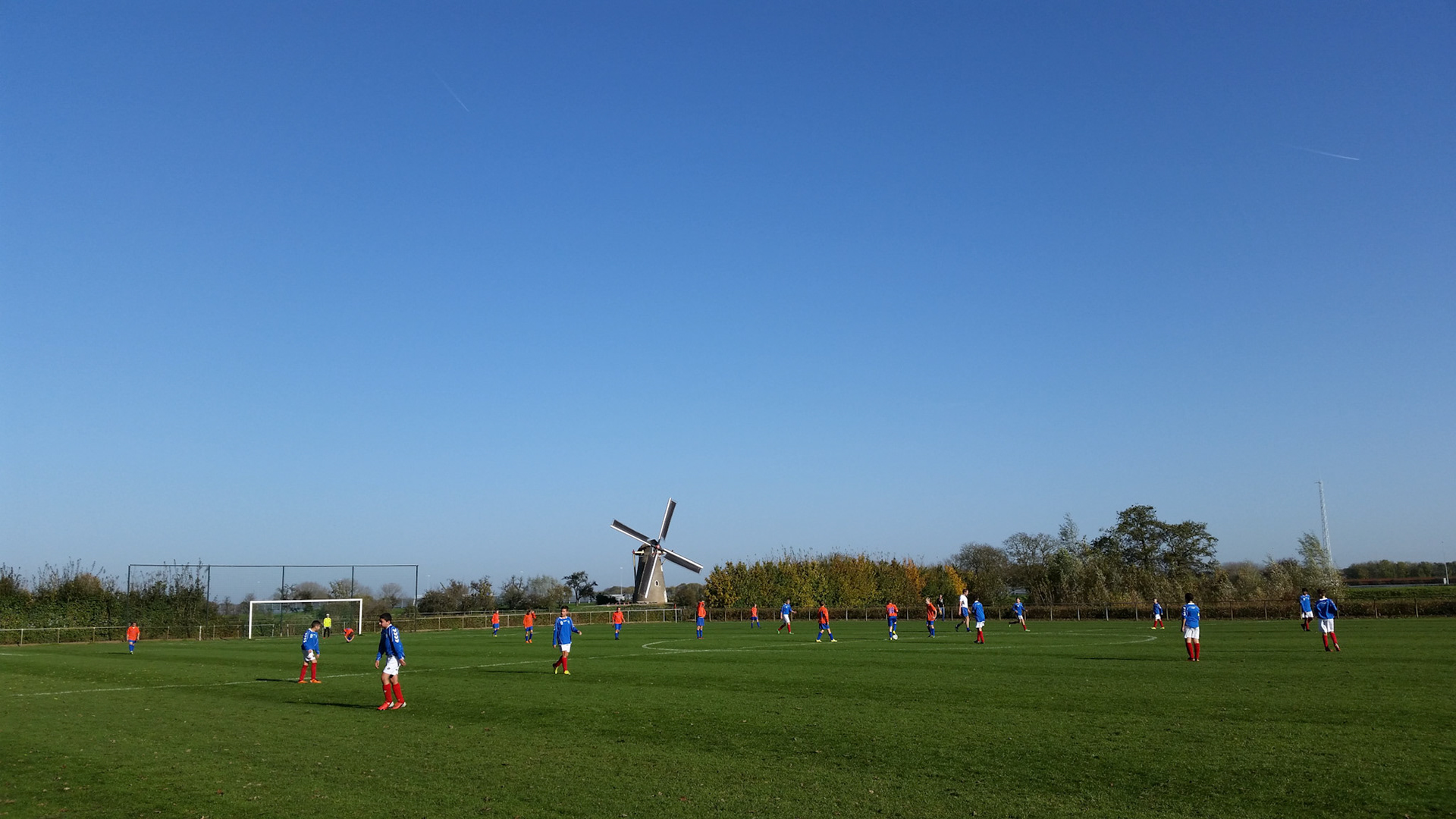 Prachtige dag voor voetbal