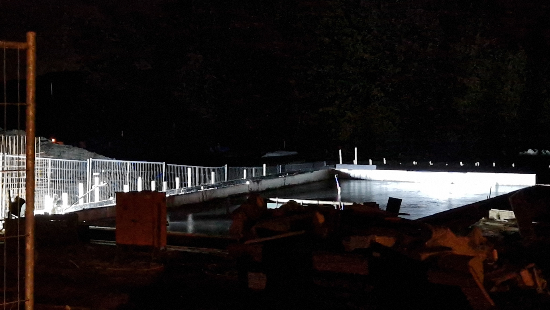 Late night construction