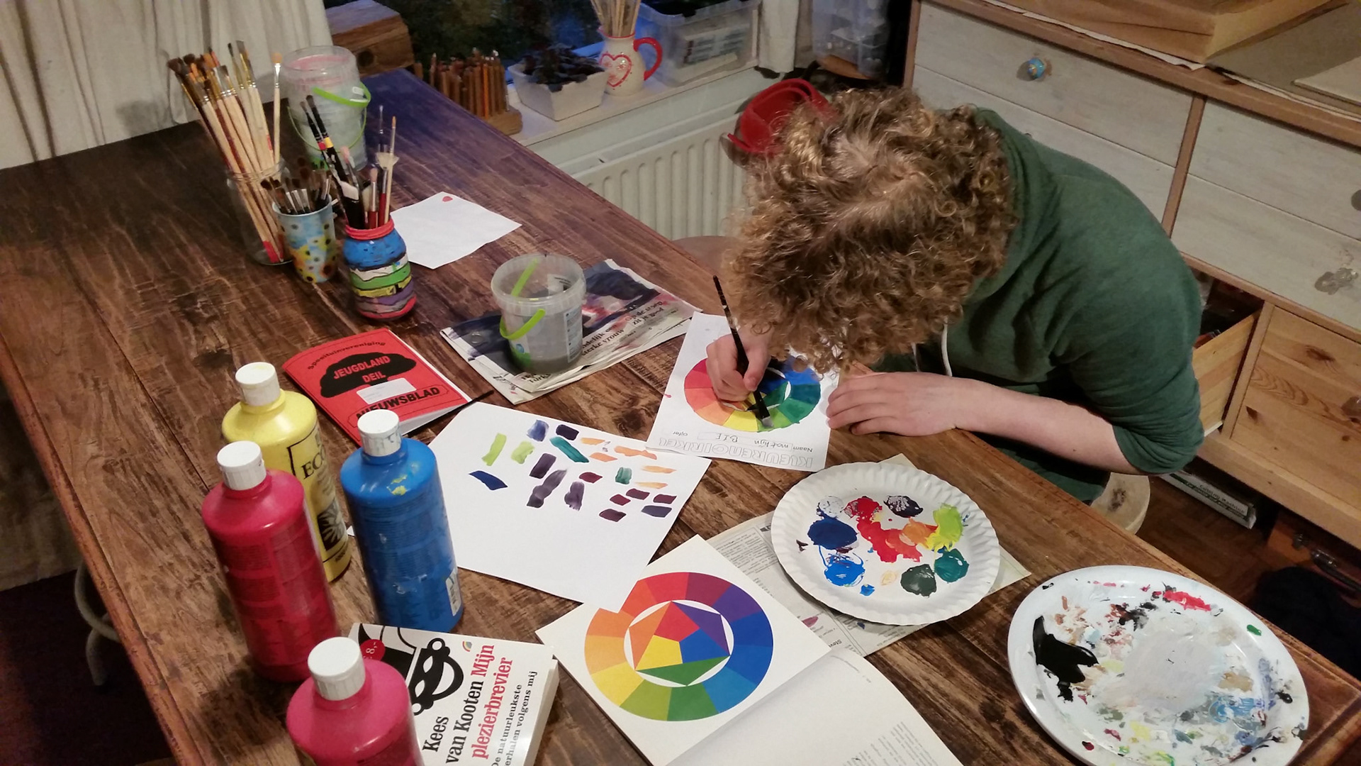 Kleurenwaaierhuiswerk