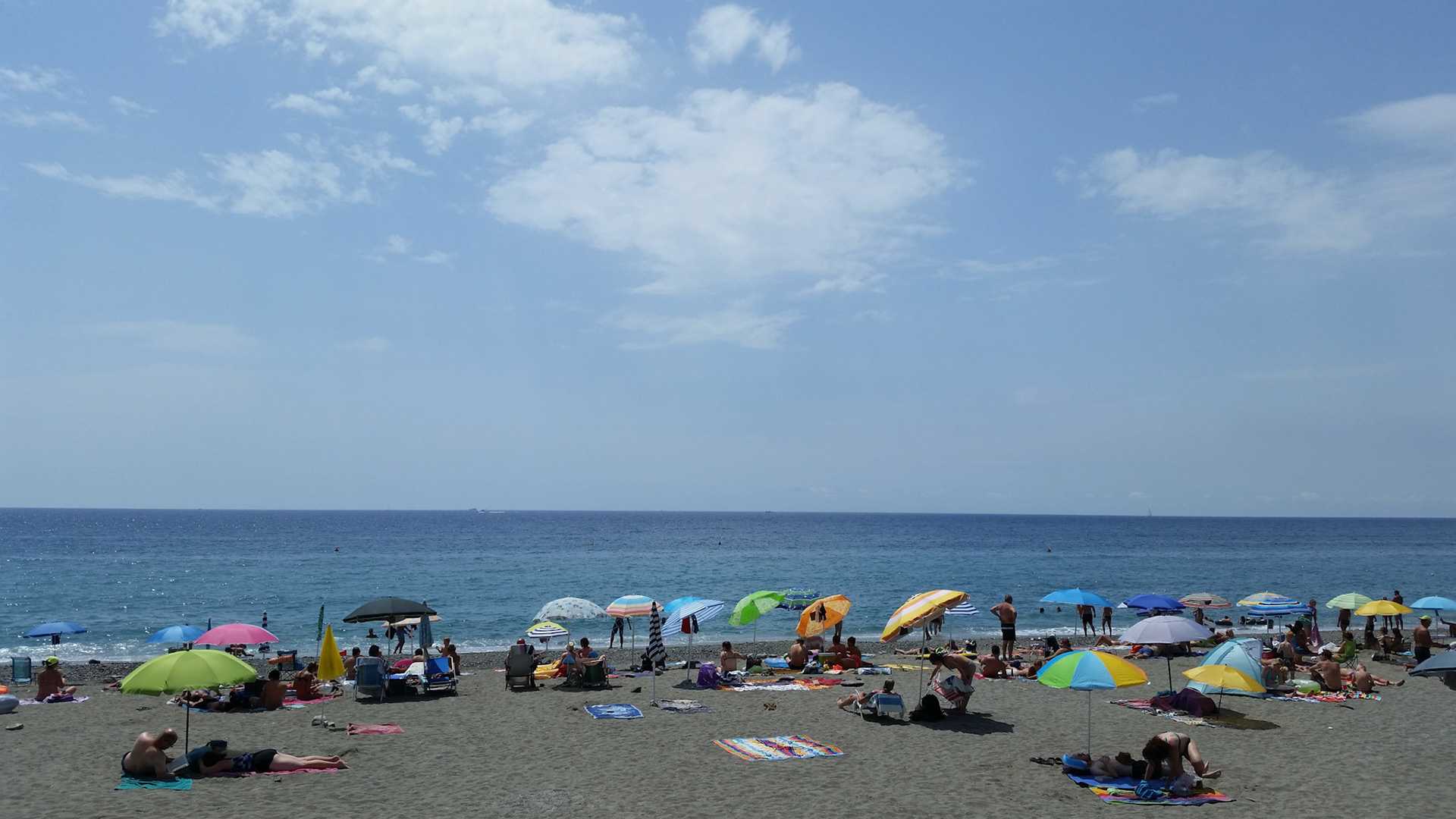 Relaxed Mediterranean beach