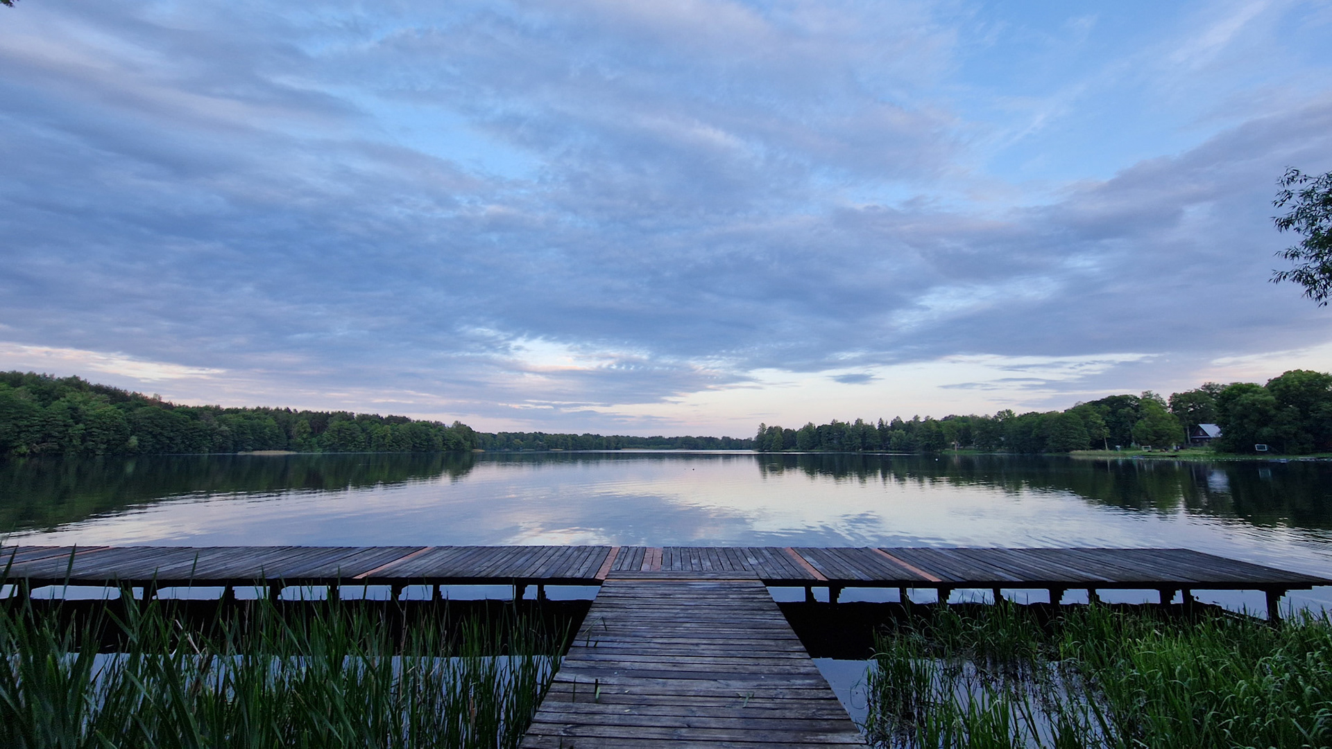 Evening walk along the lake