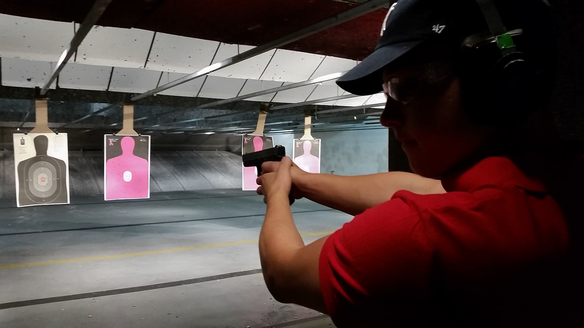 Joris op de schietbaan