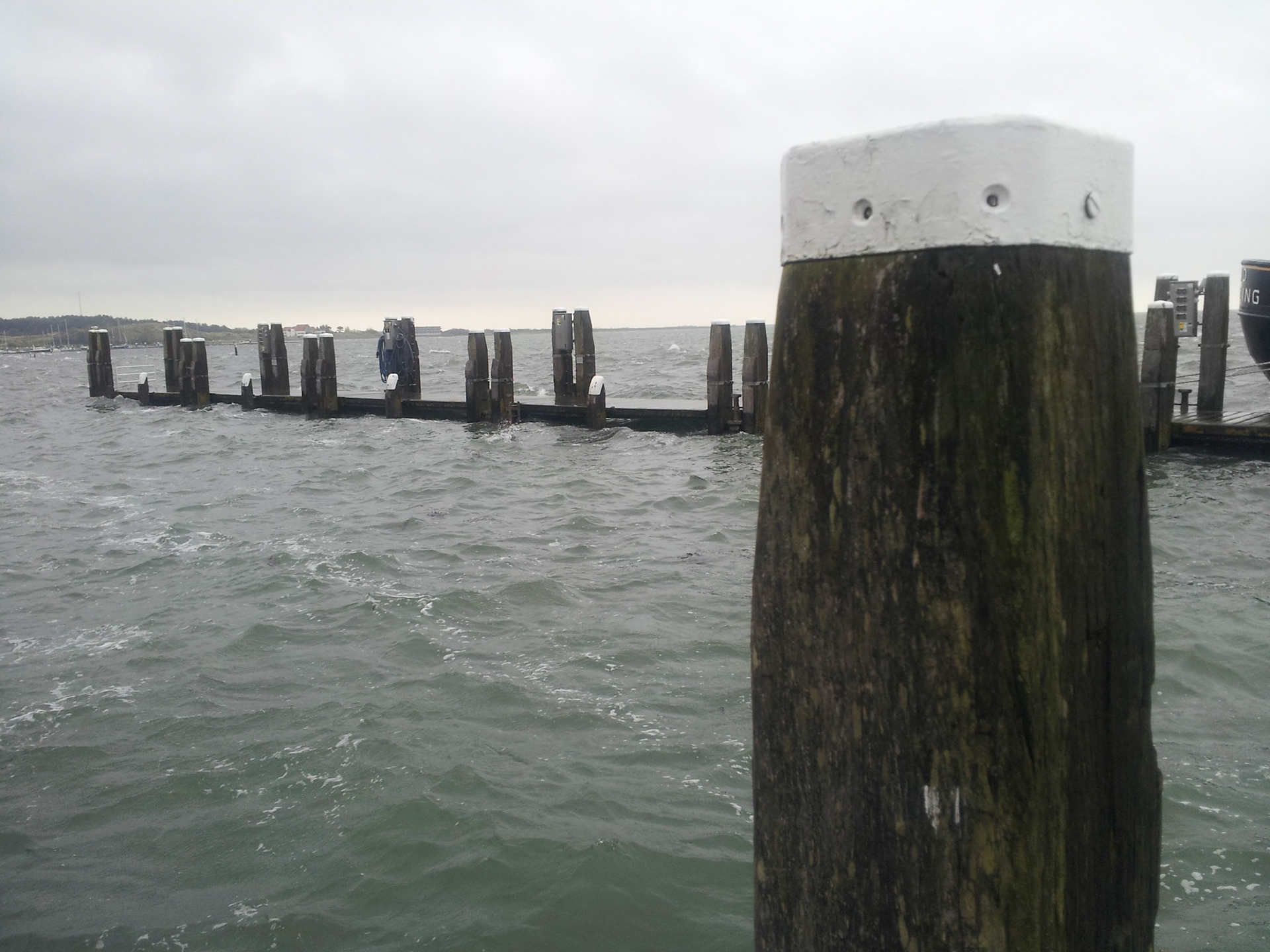 Woeste waddenzee op stormachtig Terschelling