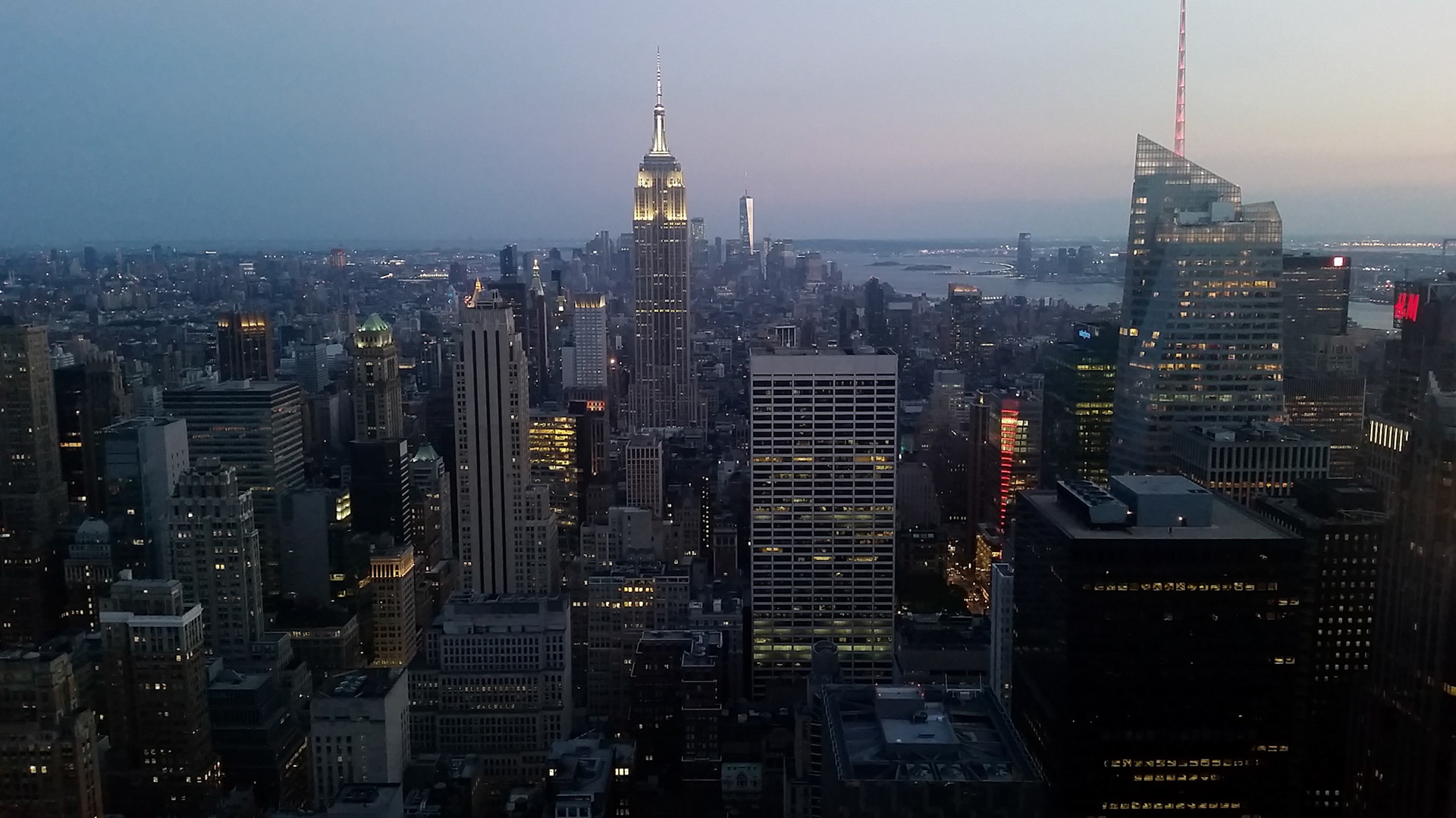 Top of the Rock after sunset