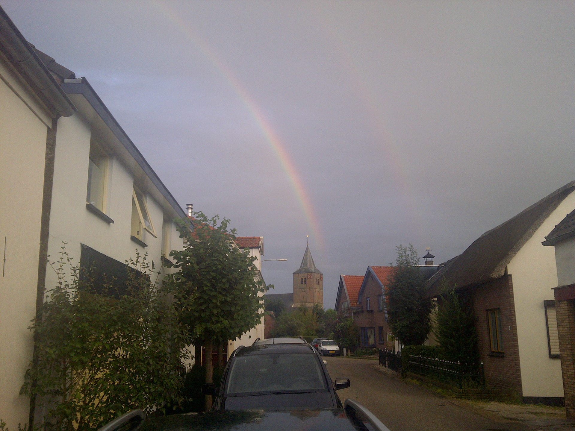 Dubbele regenboog boven Deil