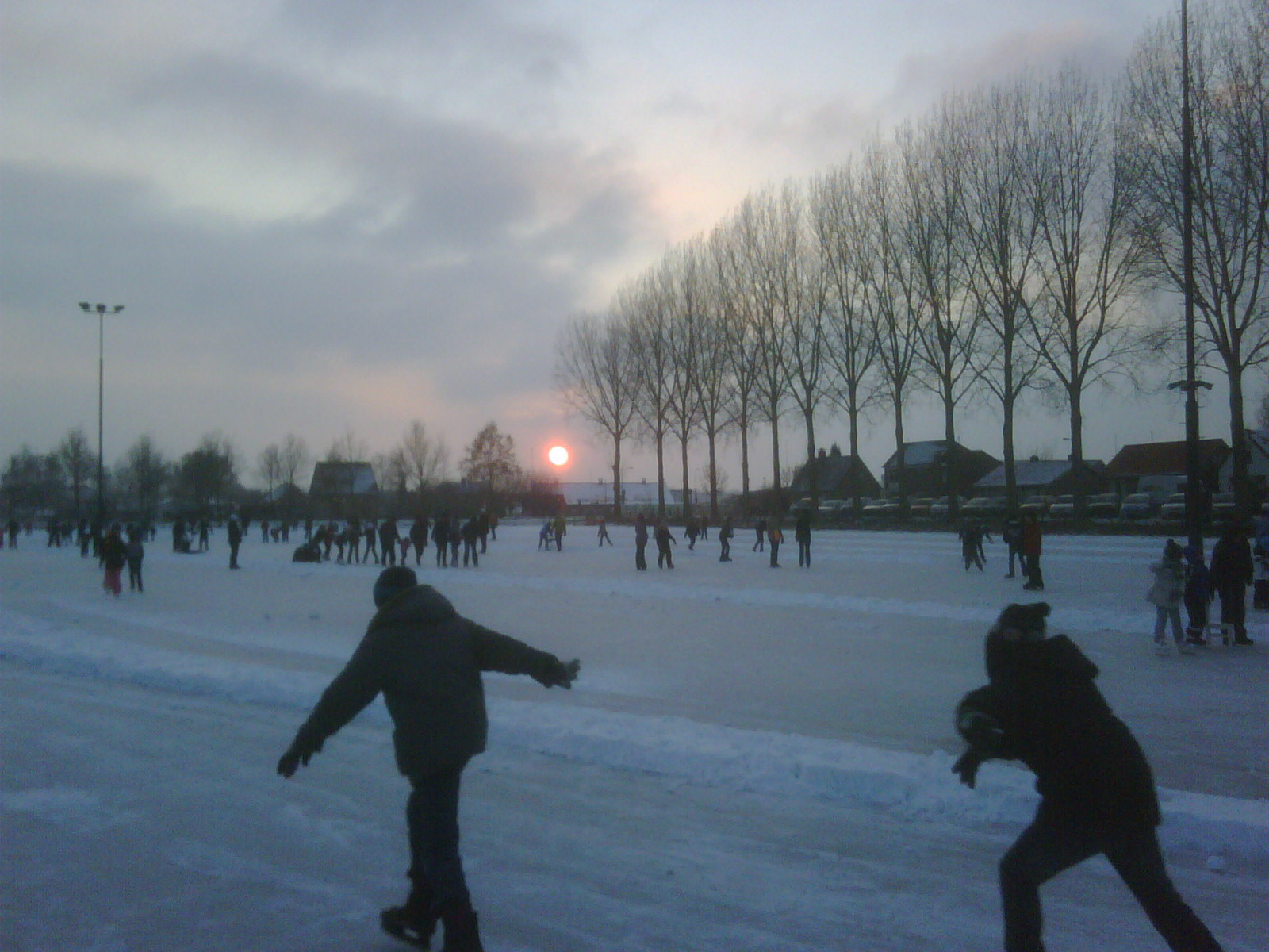 Schaatsen totdat de zon onder gaat