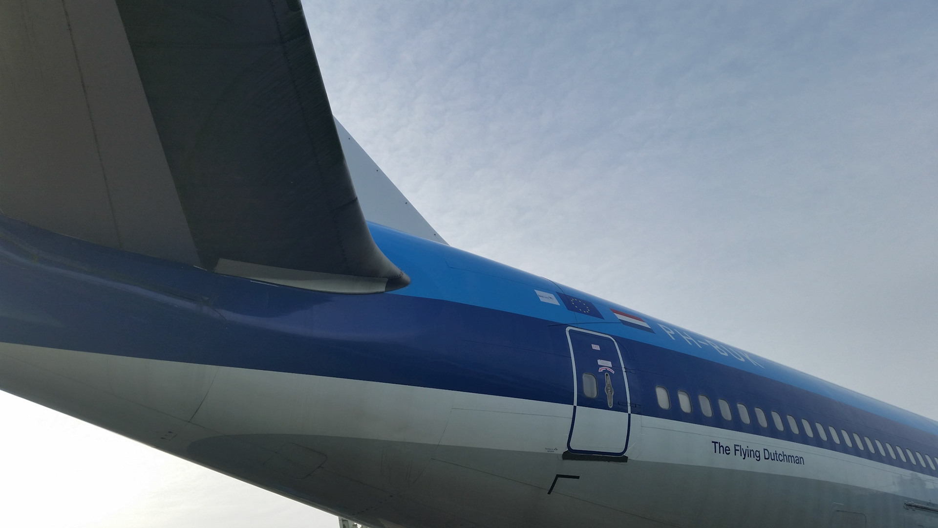 Onder de staart van een Boeing