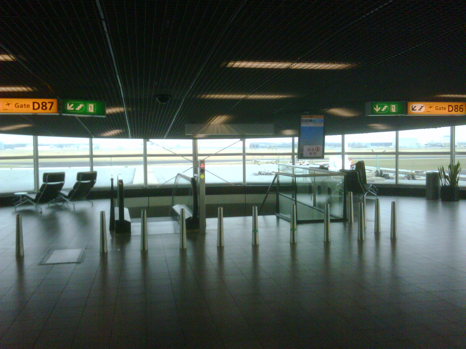 Het uiterste verre plekje op Schiphol