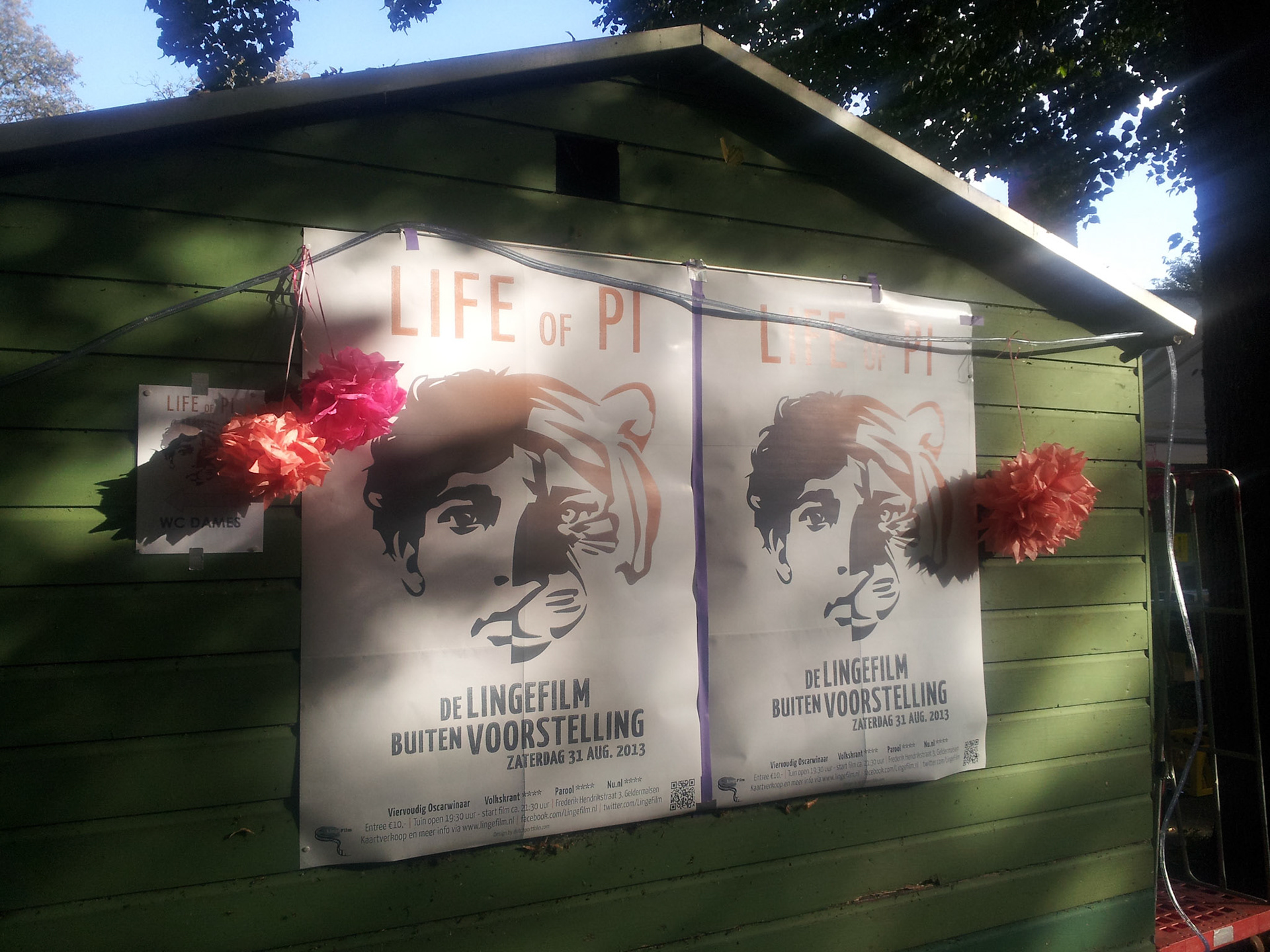 Alles gereed voor de buitenvoorstelling