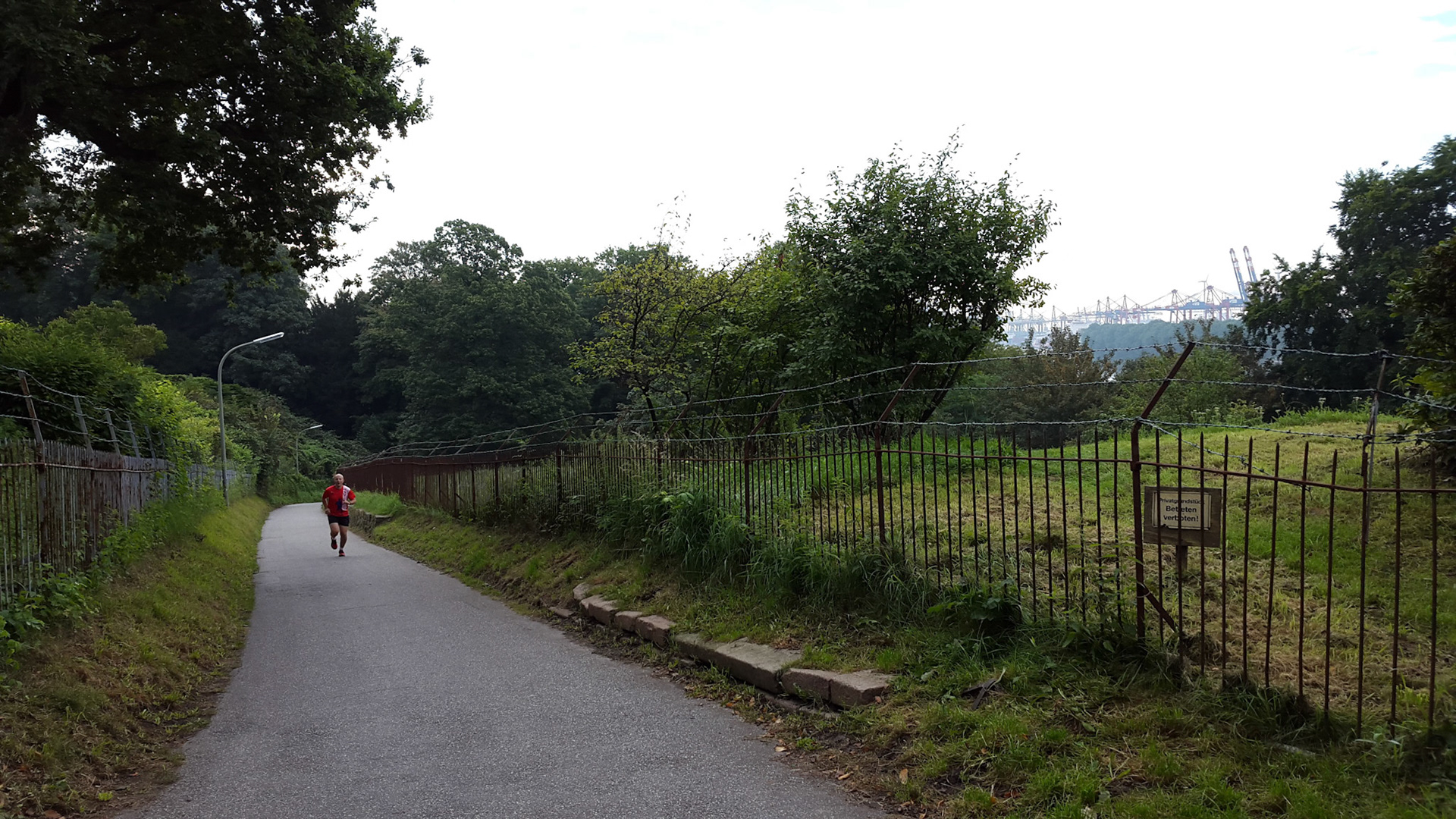 Running along the Elbe