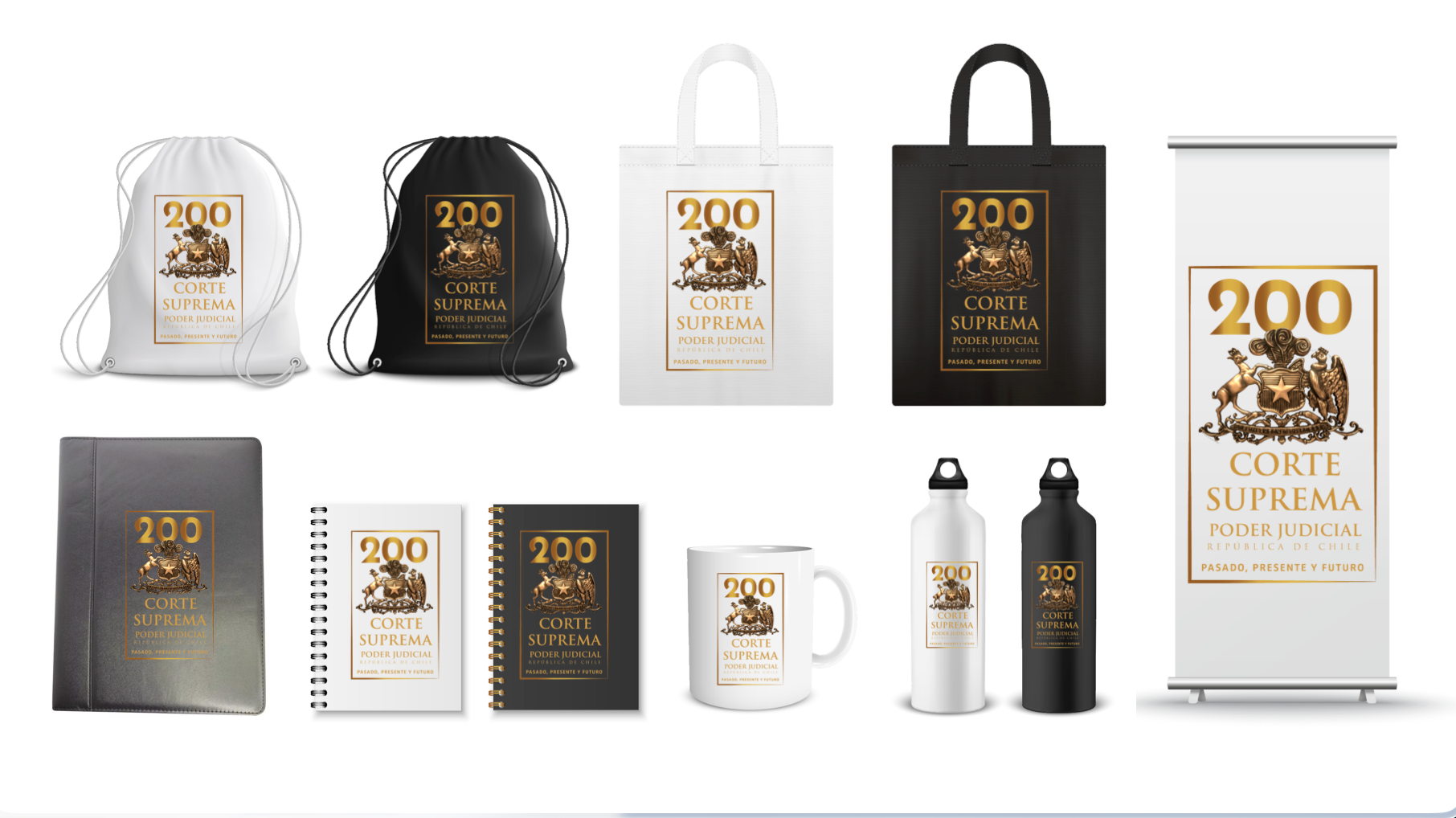 Diseño productos conmemoración de los 200 años de la Corte Suprema de Chile