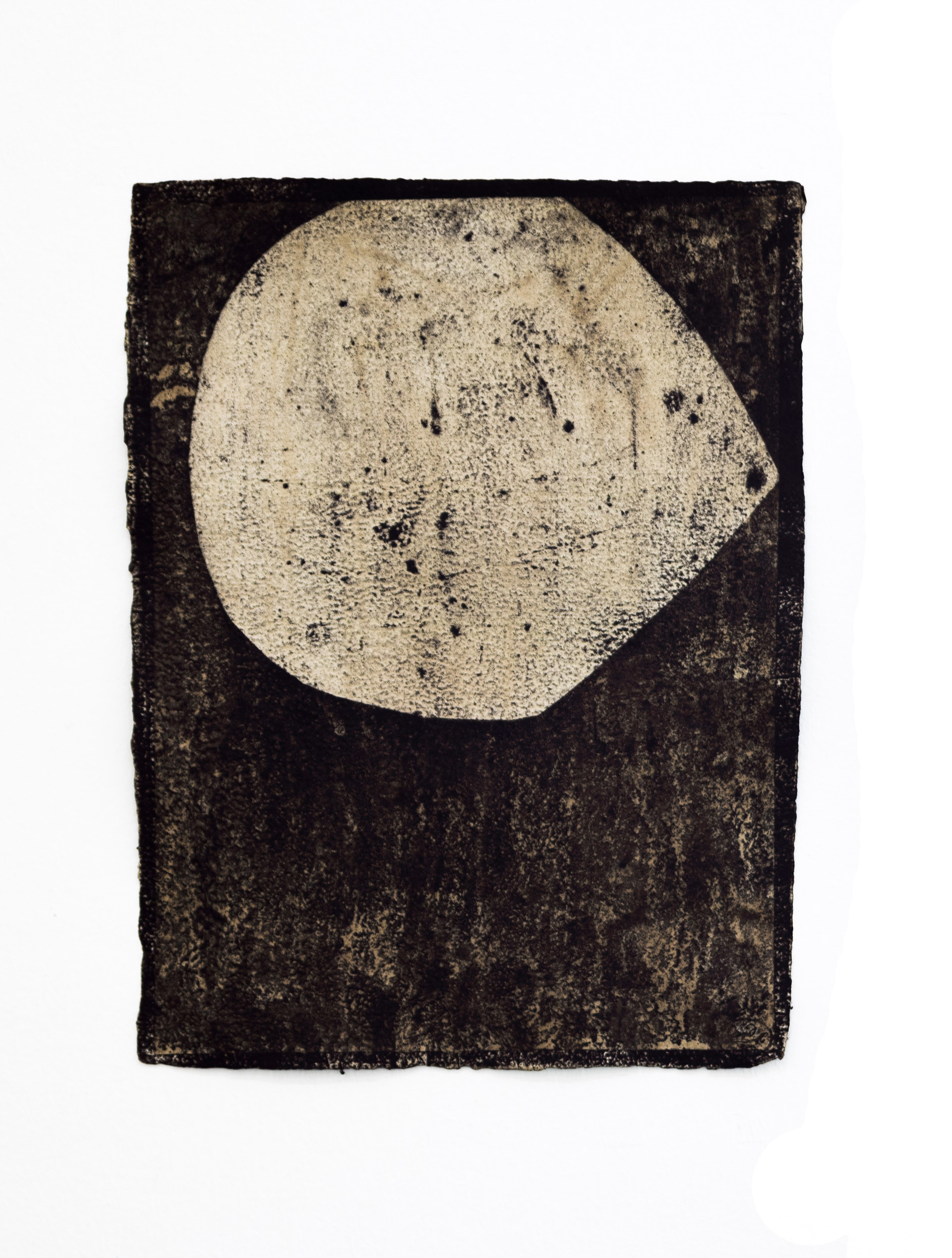 Untitled (Shadows series) 2018 . Lithographic ink on bichromatic photosensitive paper, 29 x 39 cm