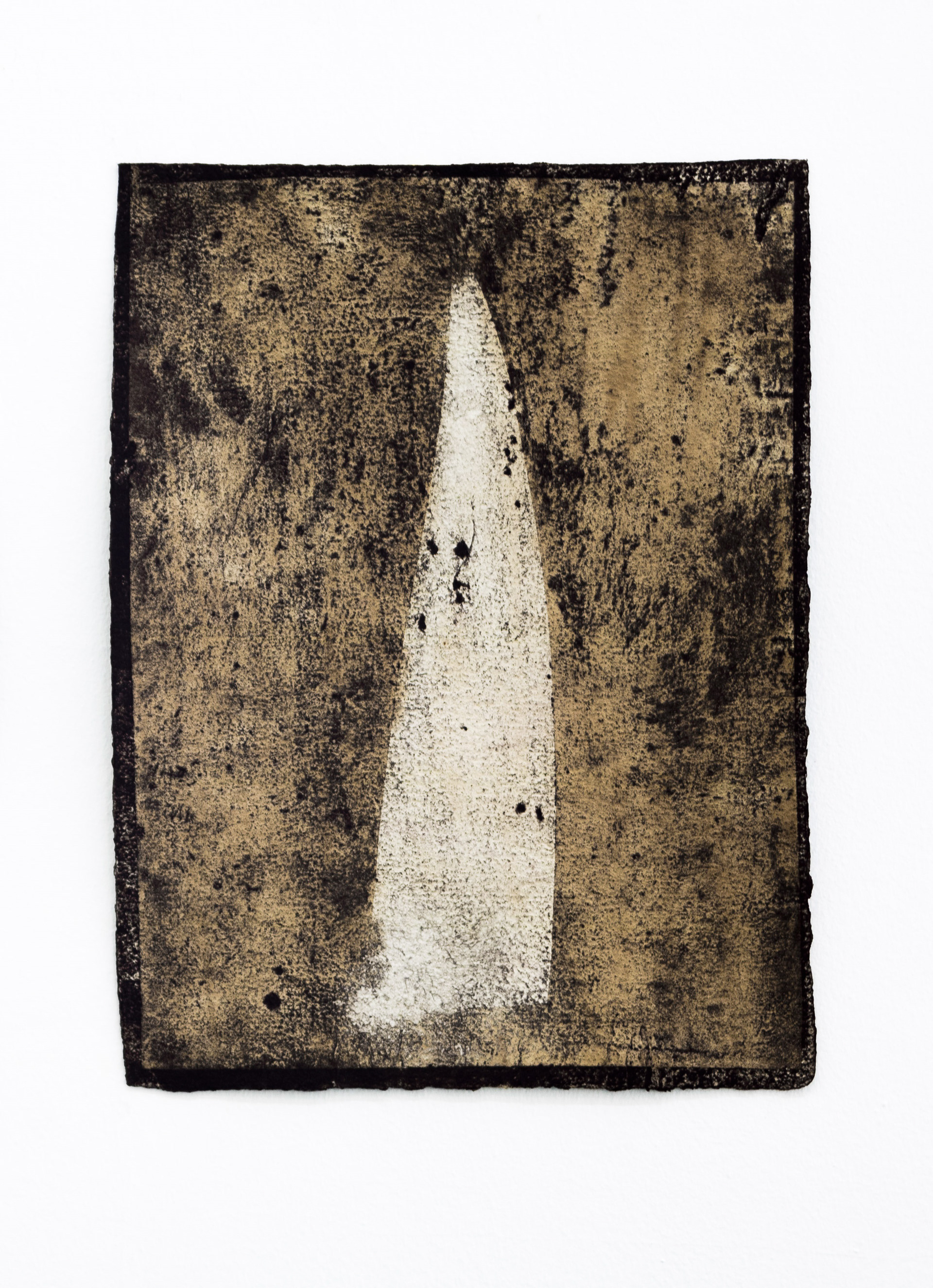 Untitled (Shadows series) 2018 . Lithographic ink on bichromatic photosensitive paper, 29 x 39 cm