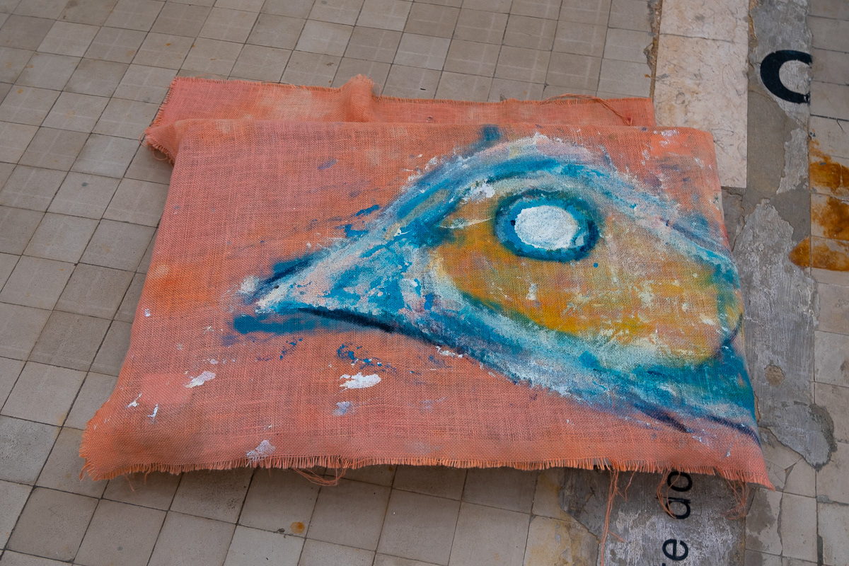 'Vision', 2024. Acrylic on natural fiber fabric. 95 x 100 cm