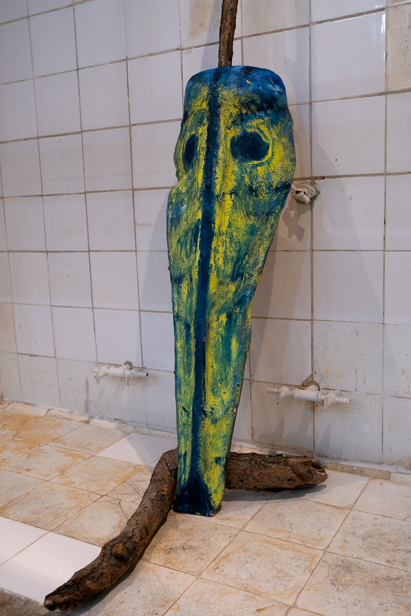 'Mask', 2024. Sculpture from plant materials 62 x 30 x 42 cm