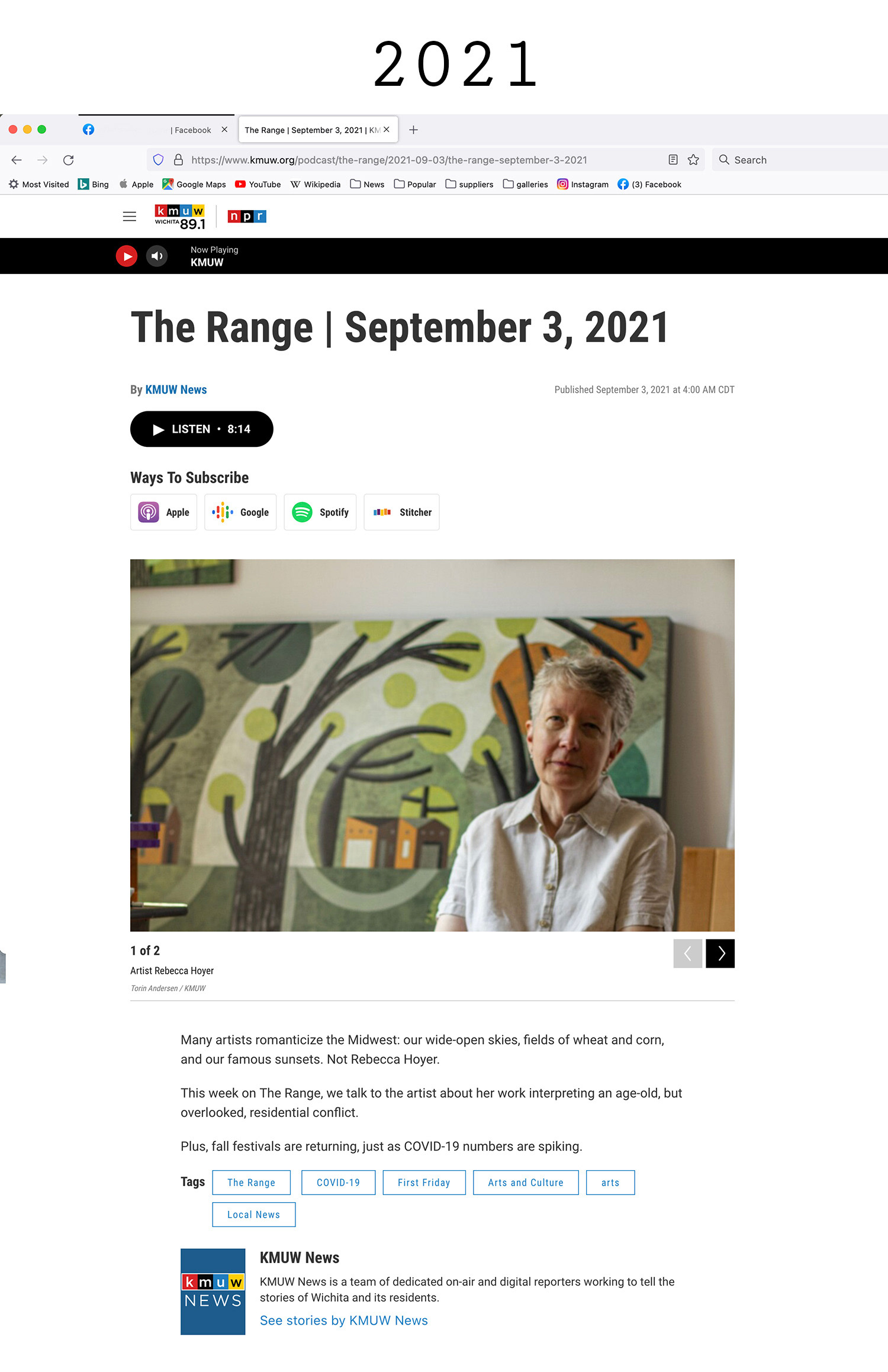 An interview on KMUW talking about my show opening at RSG Gallery