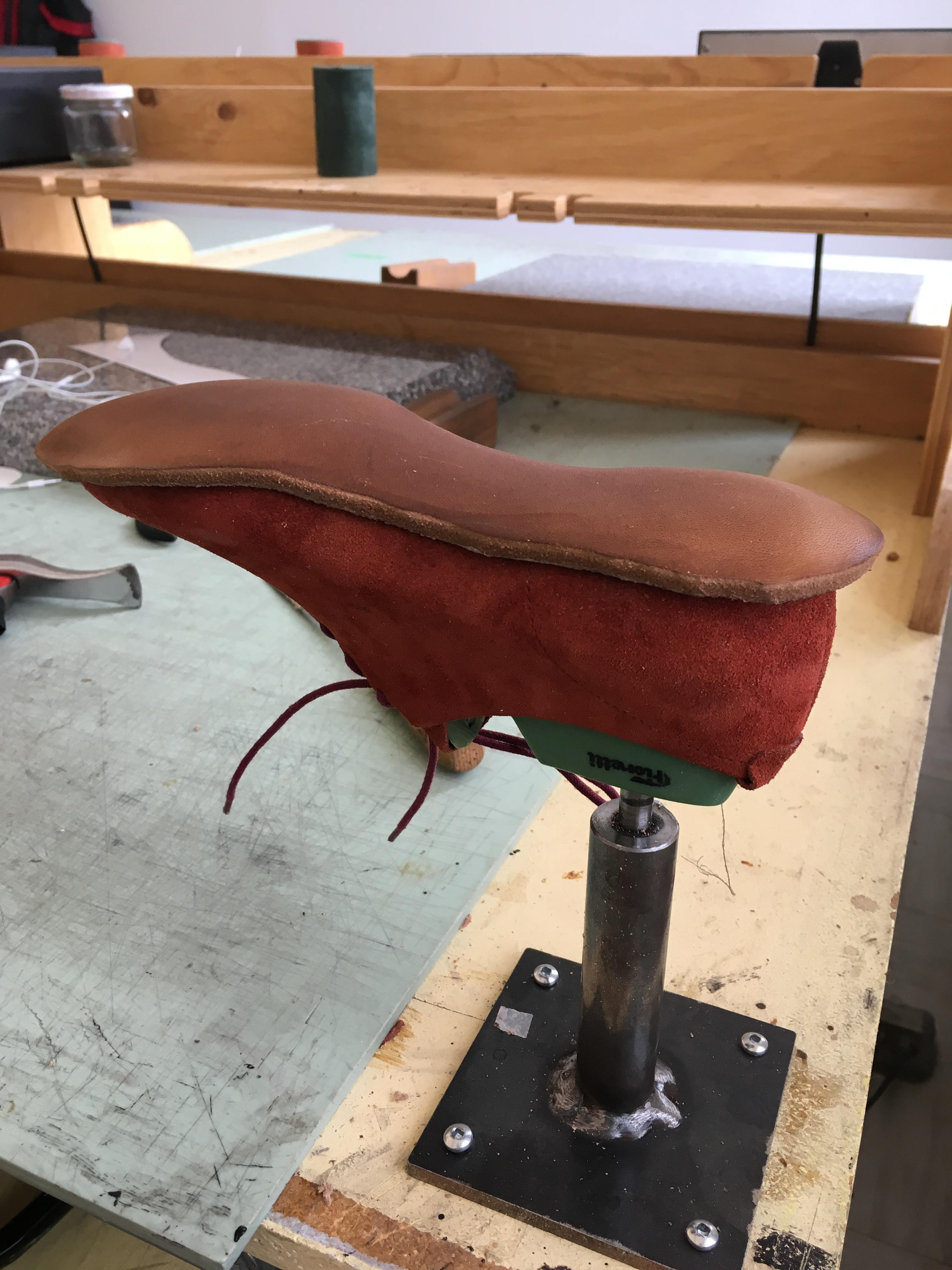 Leather sole step 1