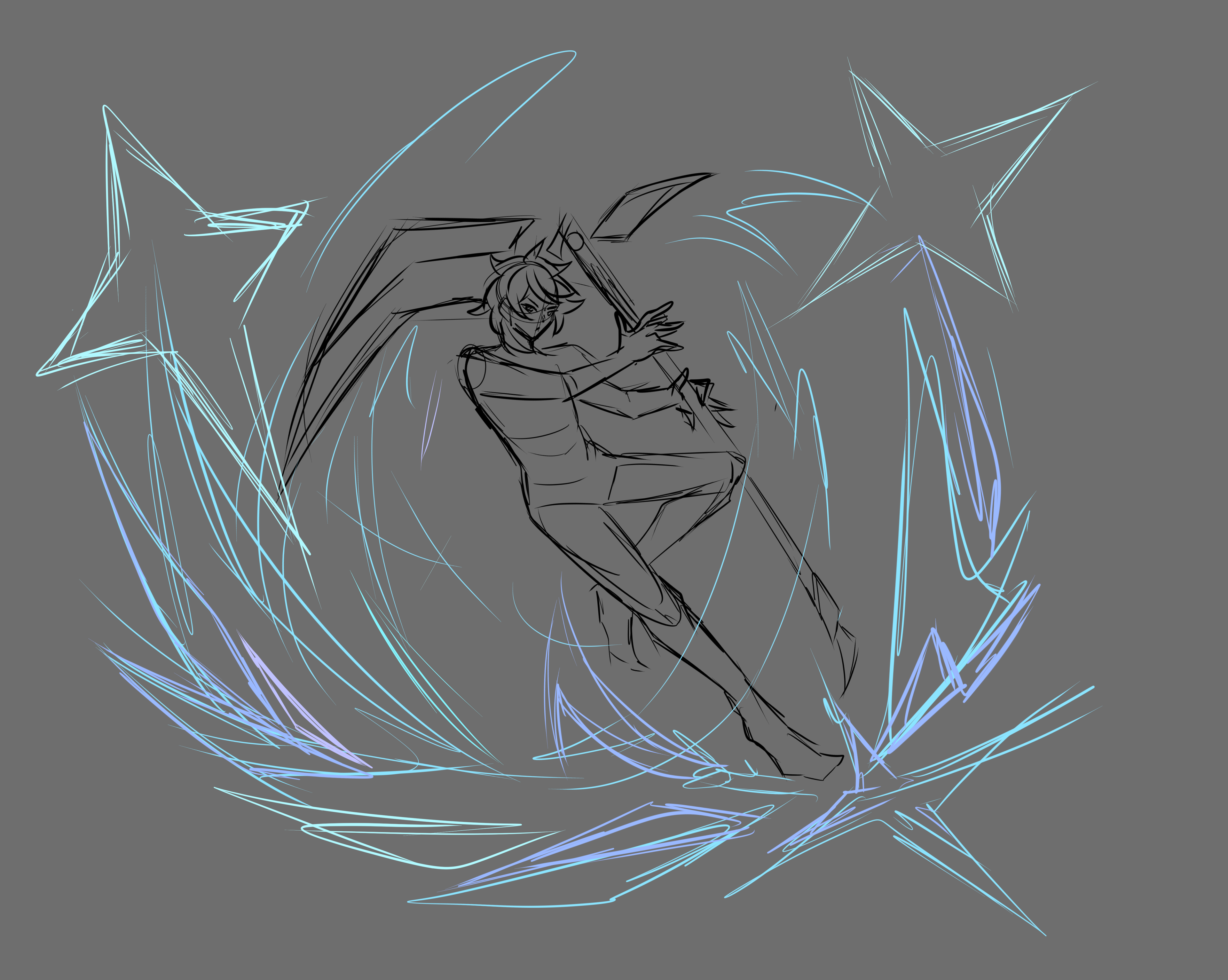 Genshin x Chance Ash concept art (splash art)
