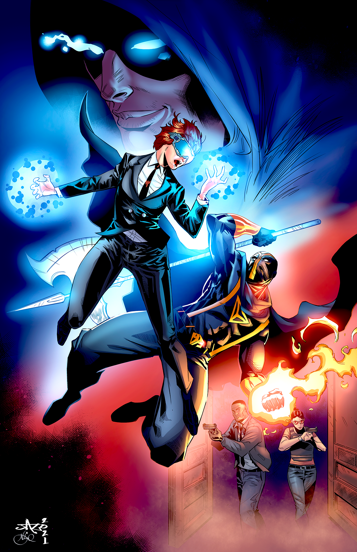 THE MAGNIFICENT BLACK MAGE - Lines by Jose Jaro Colored by Nimesh Morarji Project : Black Mage