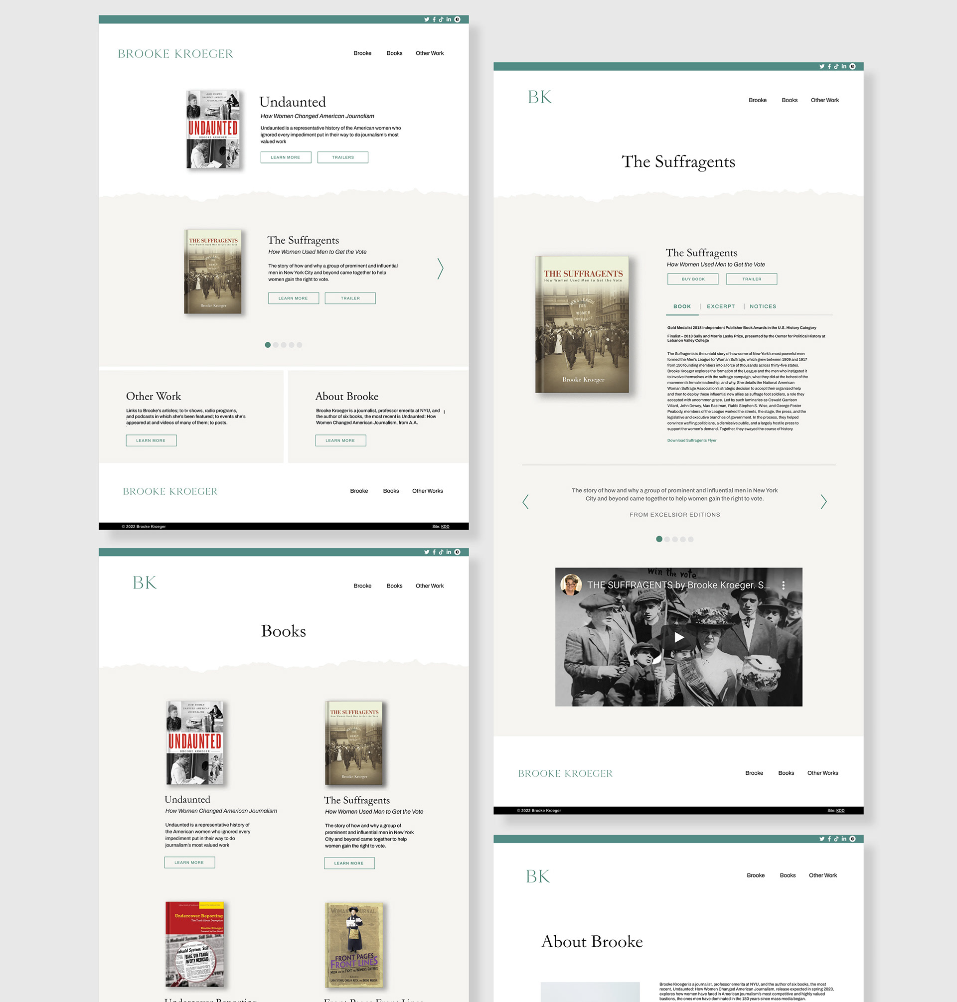 Website page designs