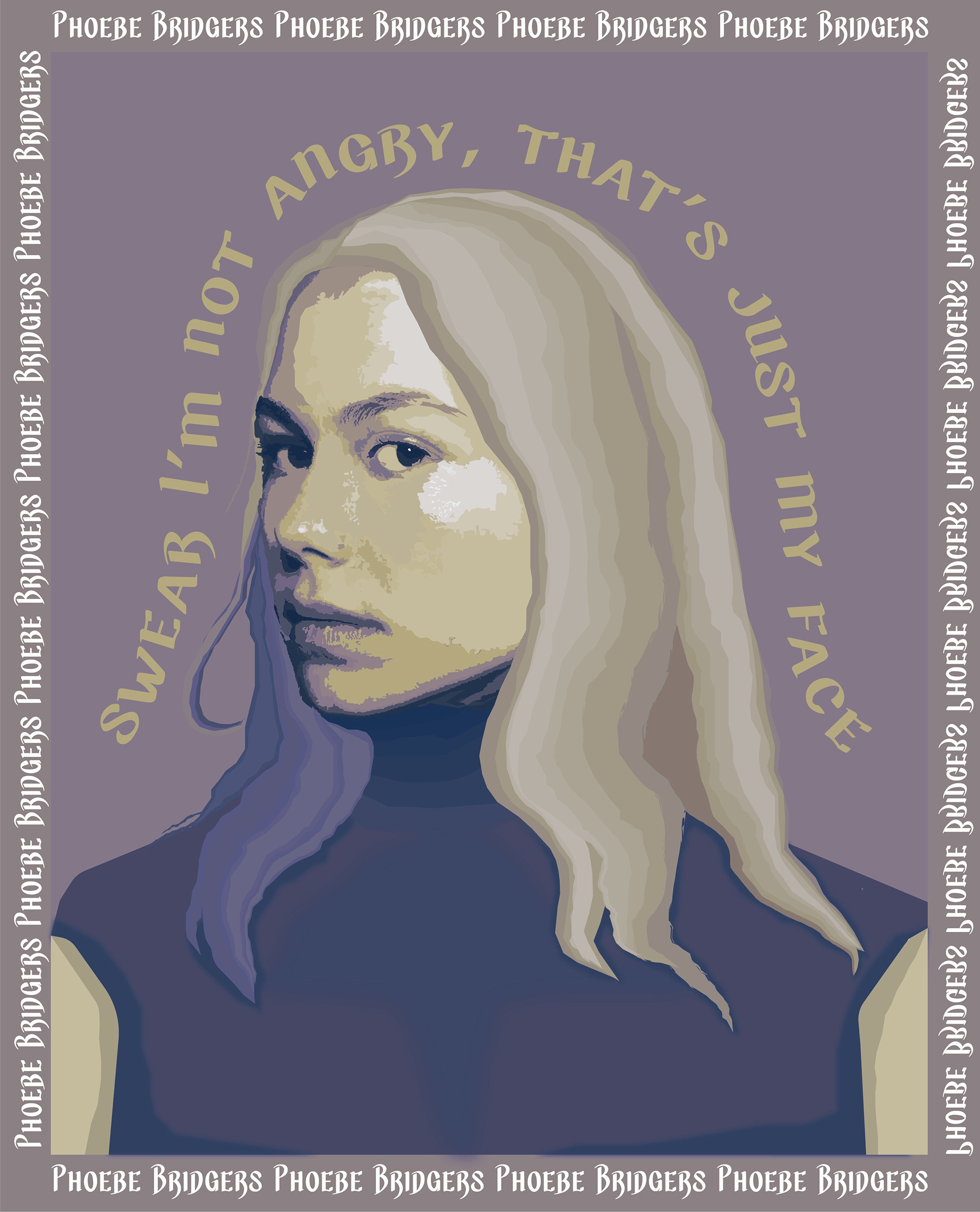 Phoebe Bridgers Lyric Spotlight Poster
