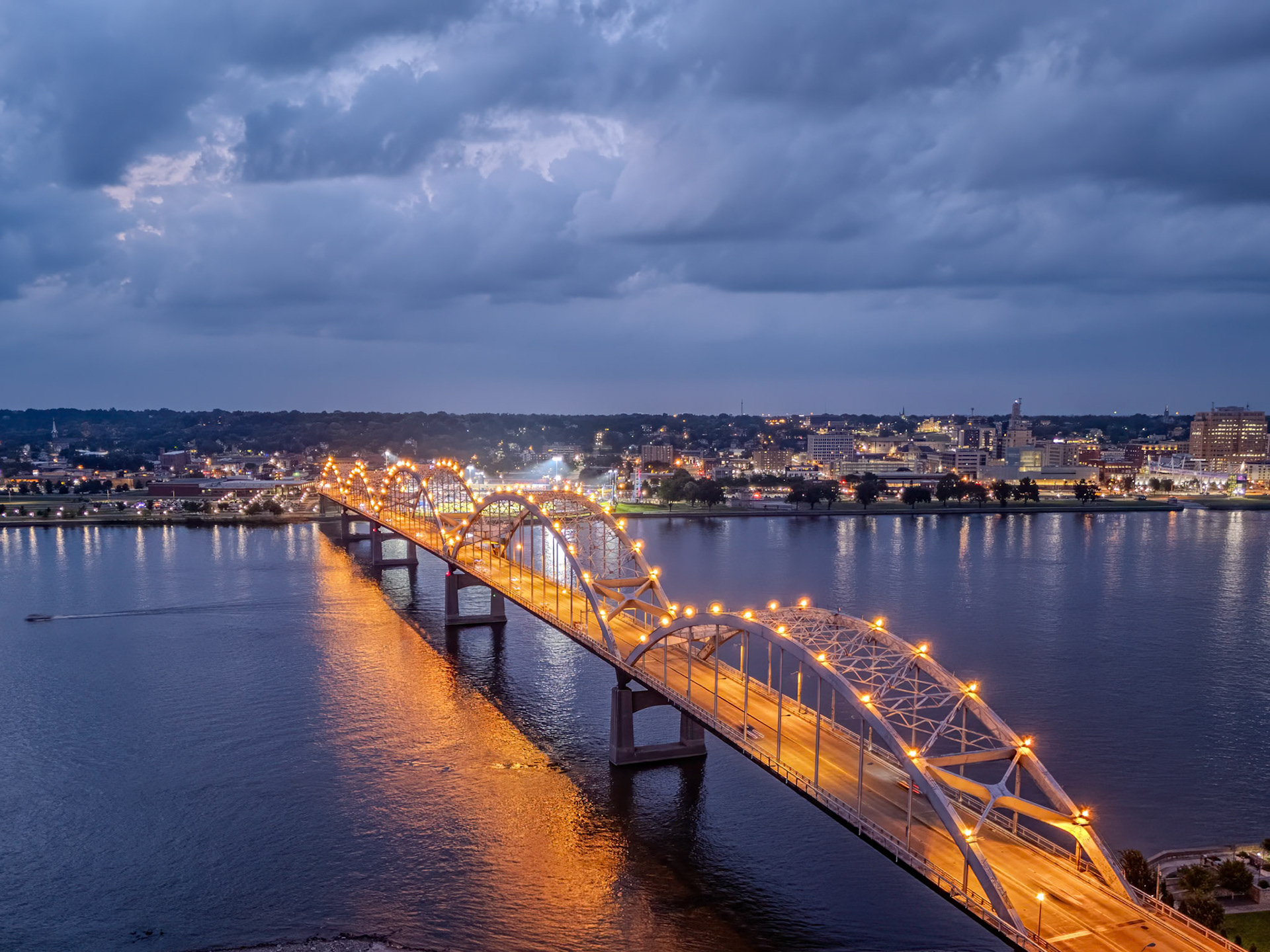 Saturday Night Lights over Davenport Iowa