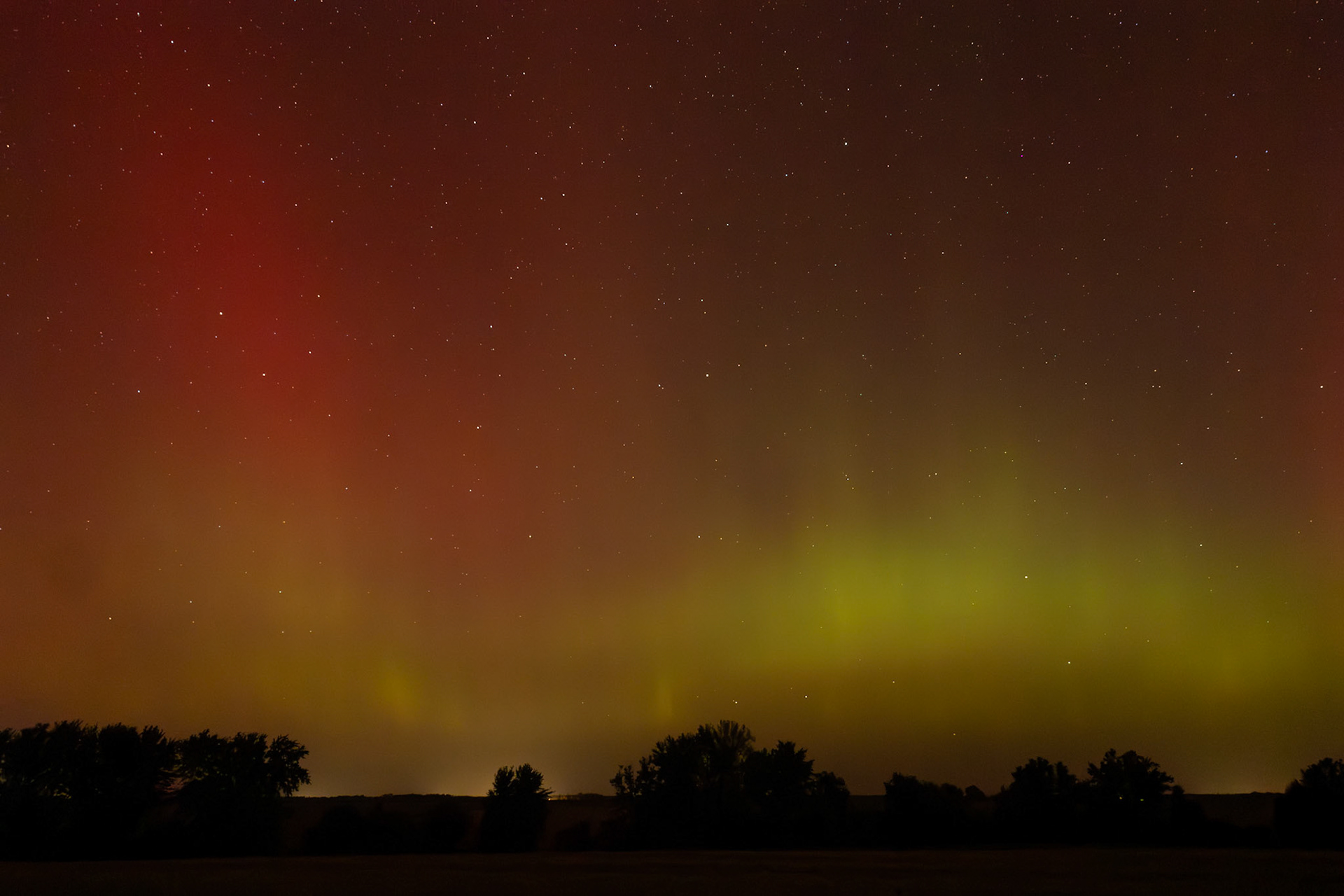 Aurora over Western Illinois
