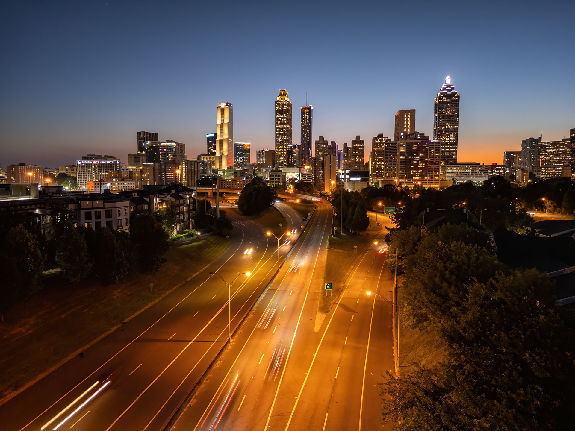 Downtown Atlanta from Jackson Street Bridge