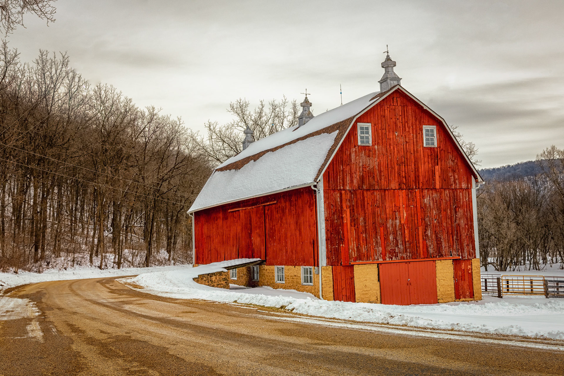 Dairy Barn in Winter