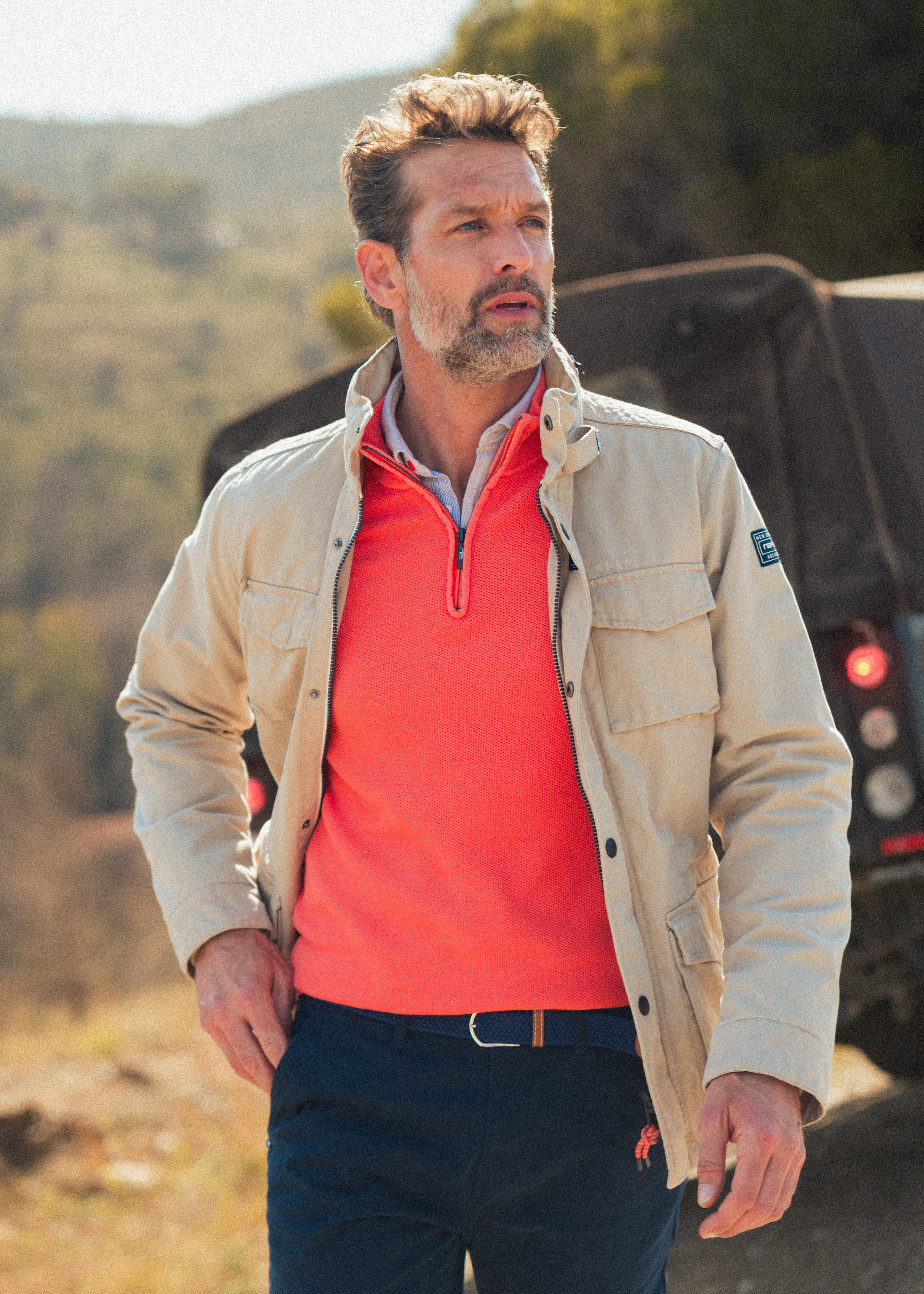 Lookbook campagne for Spring Summer Collection of NZA mens fashion outdoor clothing