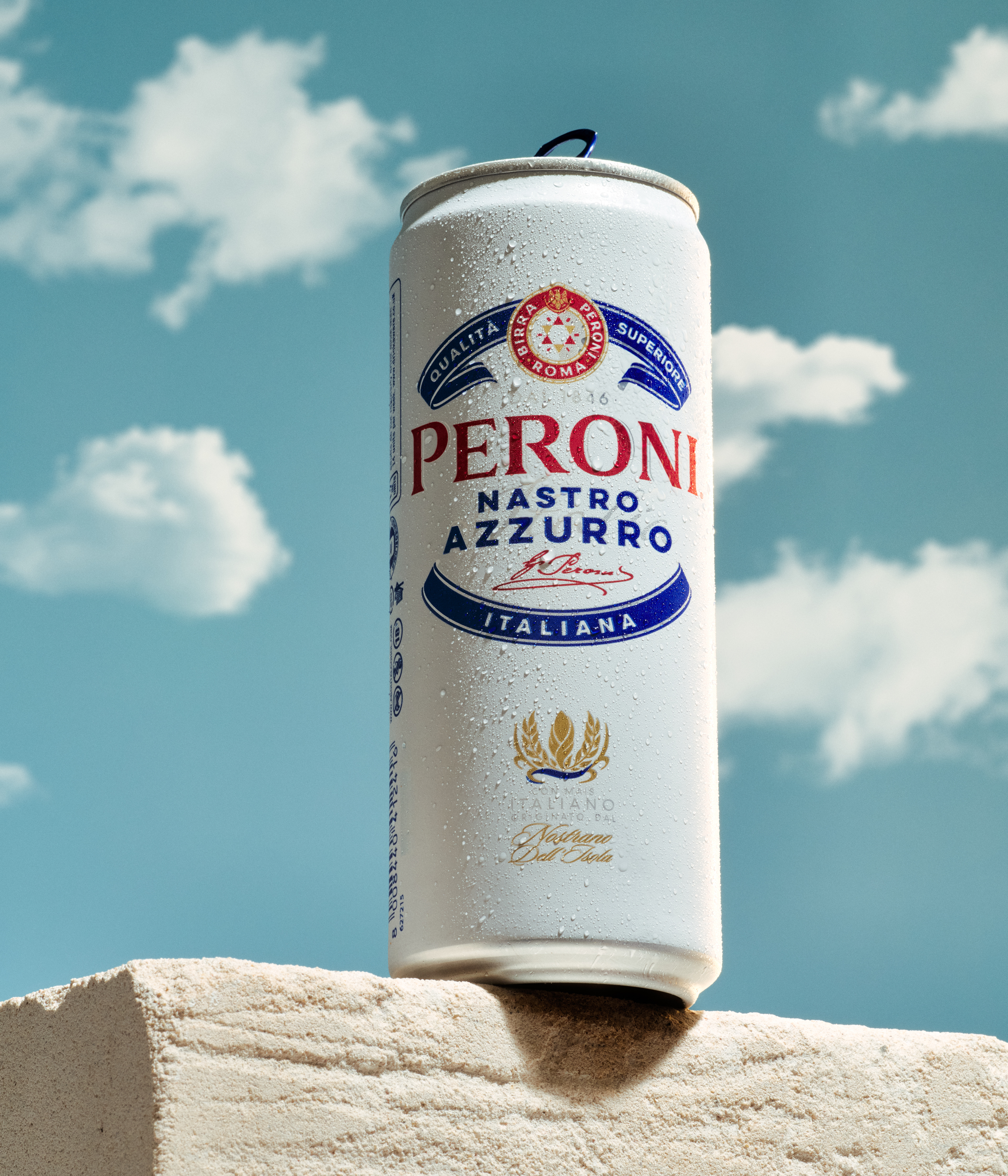 Studio Photography of a fresh Peroni beer in Italy