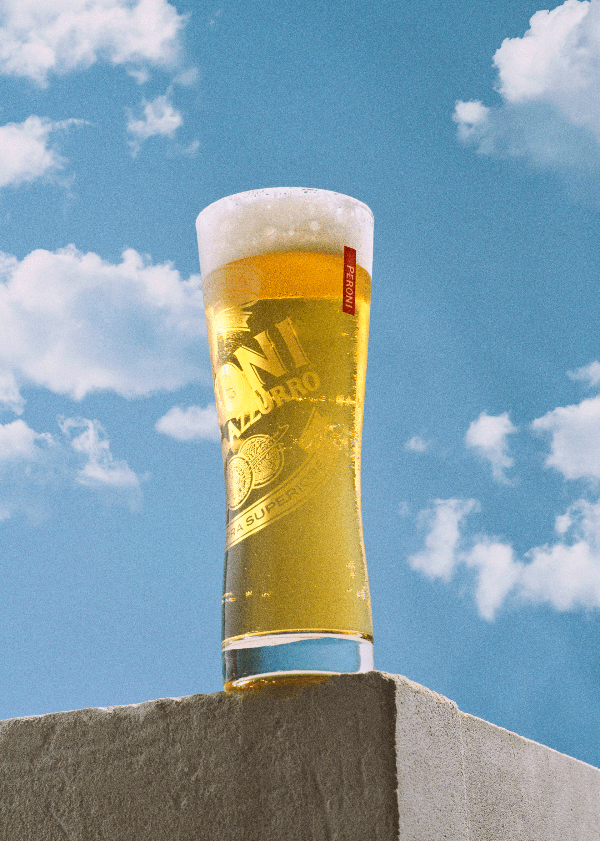 Studio Photography GIF of fresh Peroni beer pour