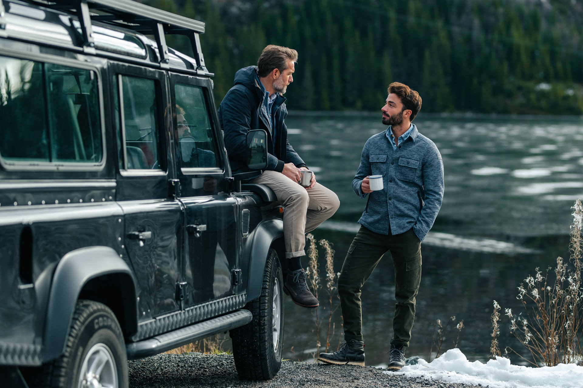 Lookbook campagne for Fall Winter Collection of NZA mens fashion outdoor clothing