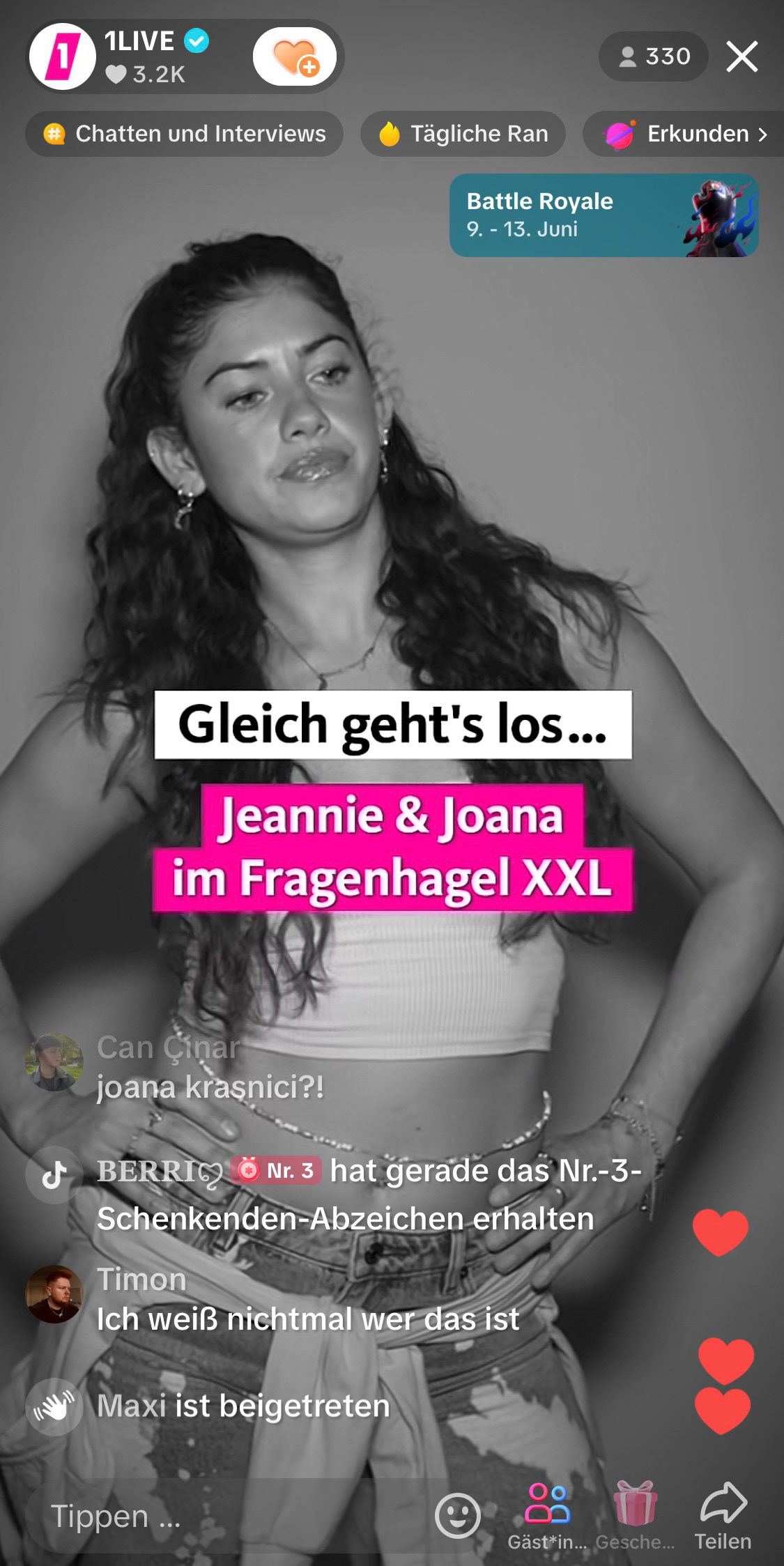 Fragenhagel XXL-Livestream