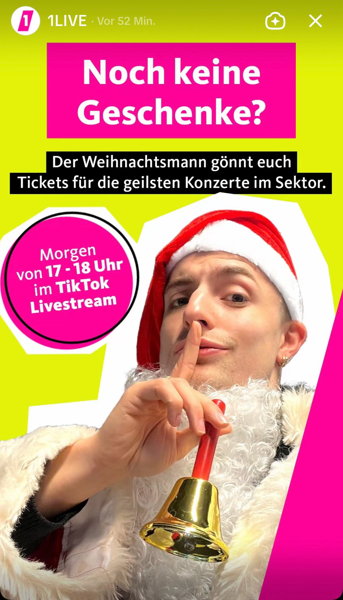 Ankündigung Verlosungs-Livestream mit 1LIVE Host Jochen Duwe