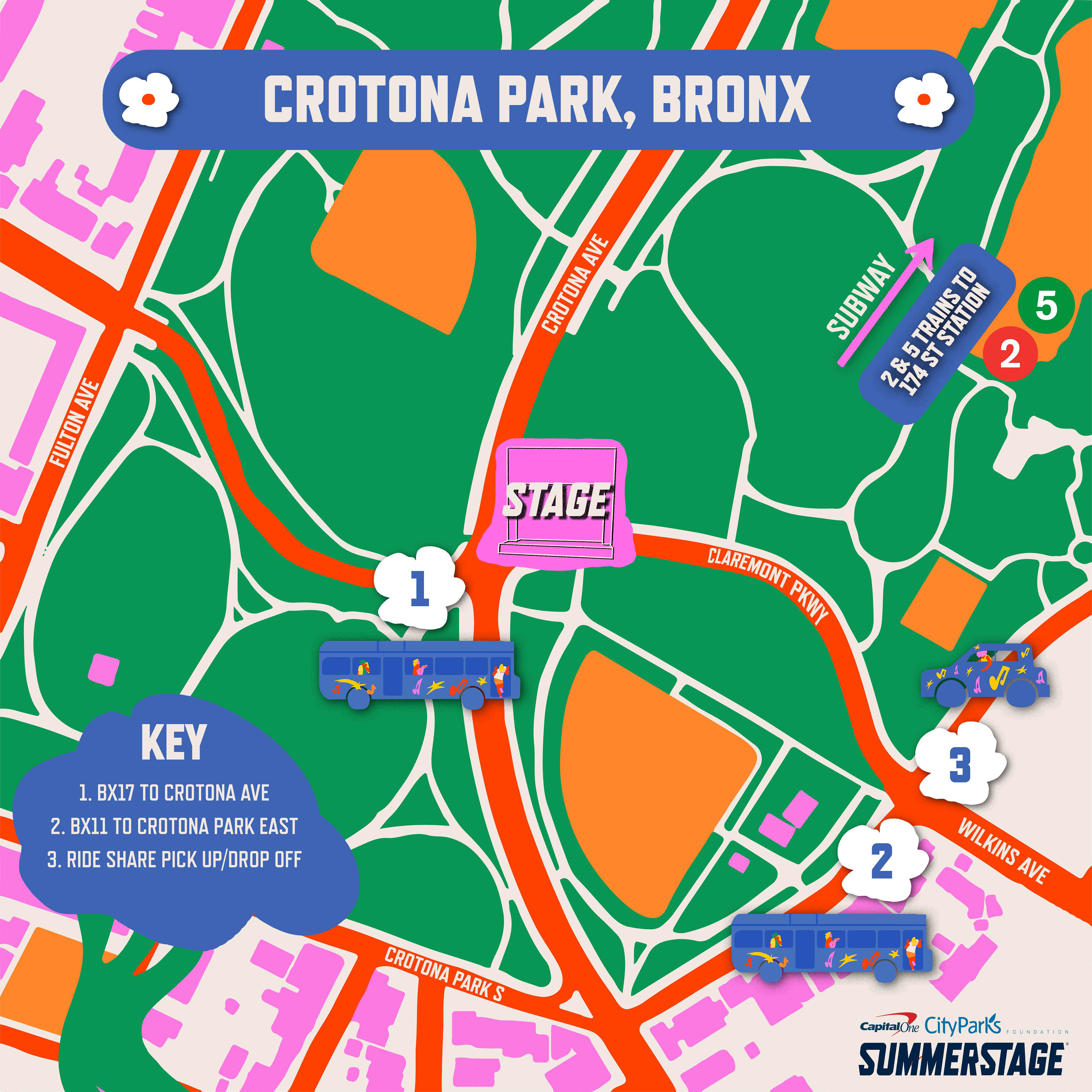 Map of Crotona Park