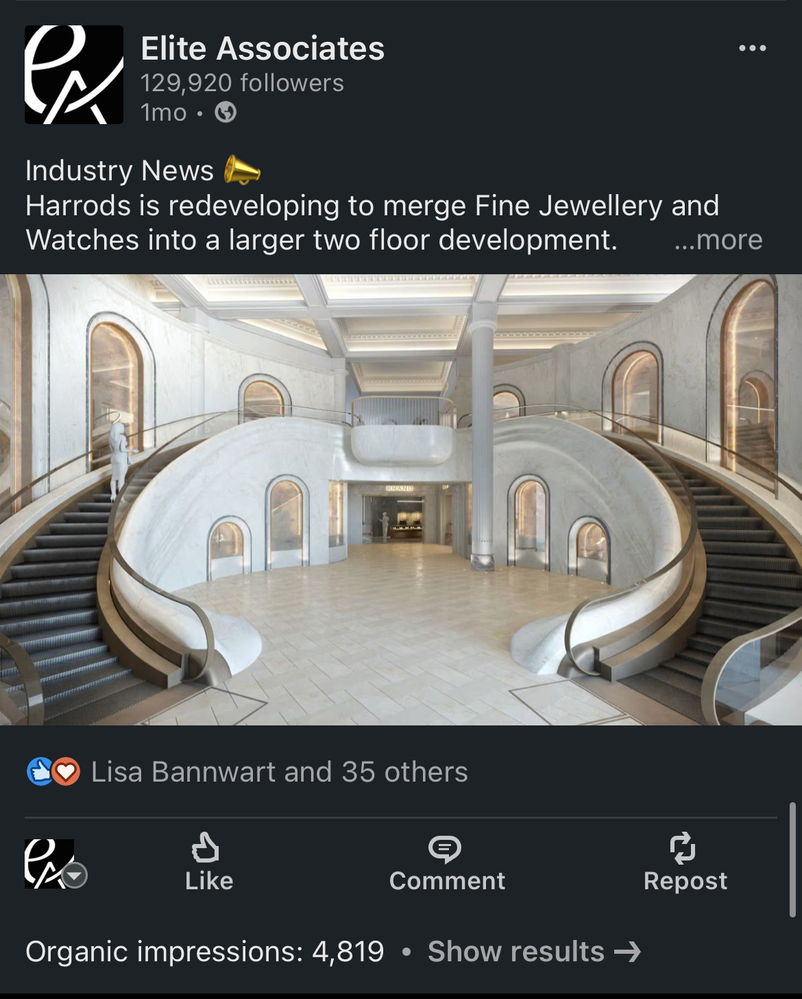 LinkedIn industry news piece.