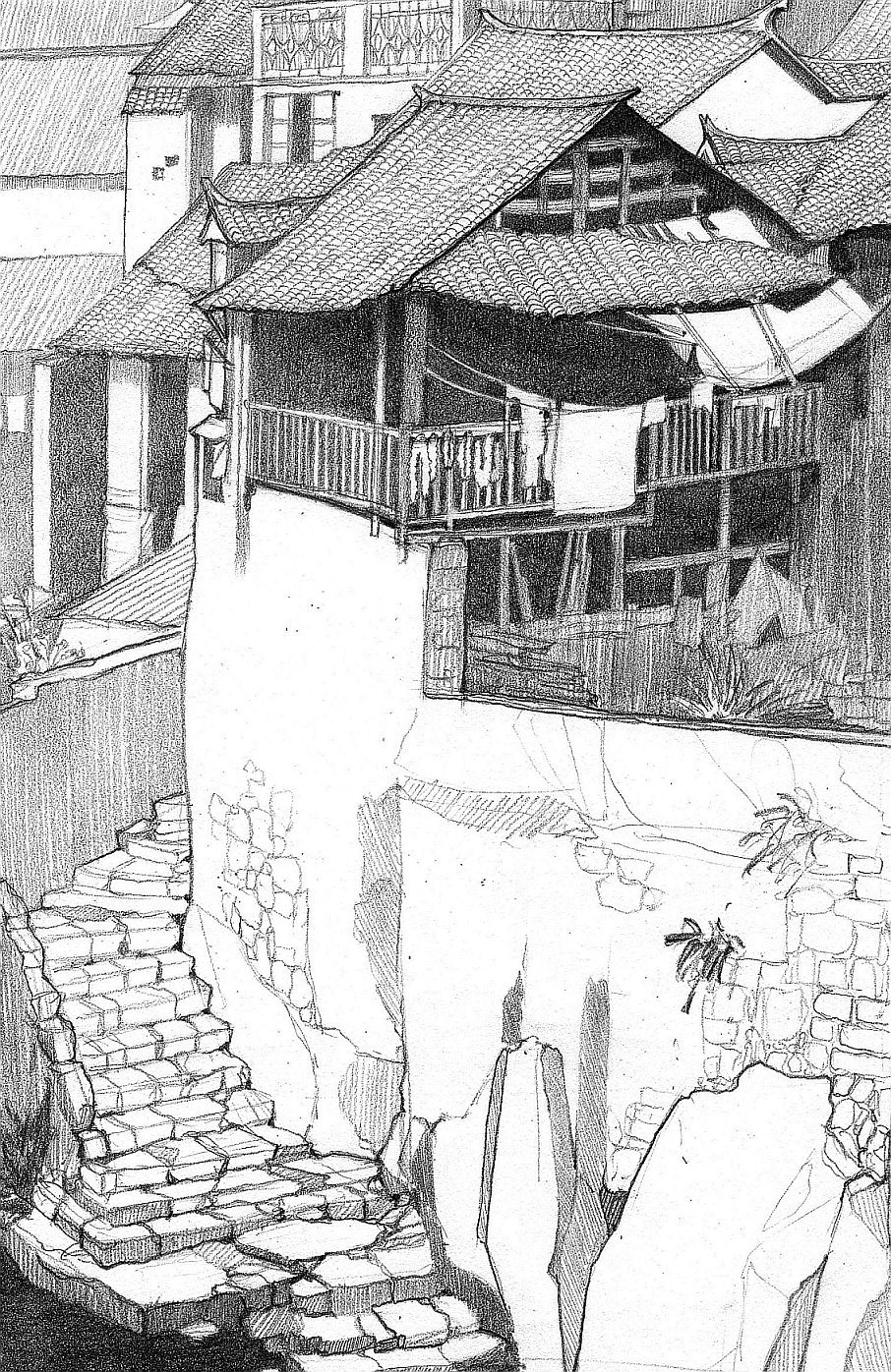 Study (2018). Photo reference: 中國傳統民居建築 by 王其鈞 (臺北南天書局, 1992) (Zhongguo chuantong minju jianzhu by Wang Qijun (Taipei: Nantian shuju, 1992))