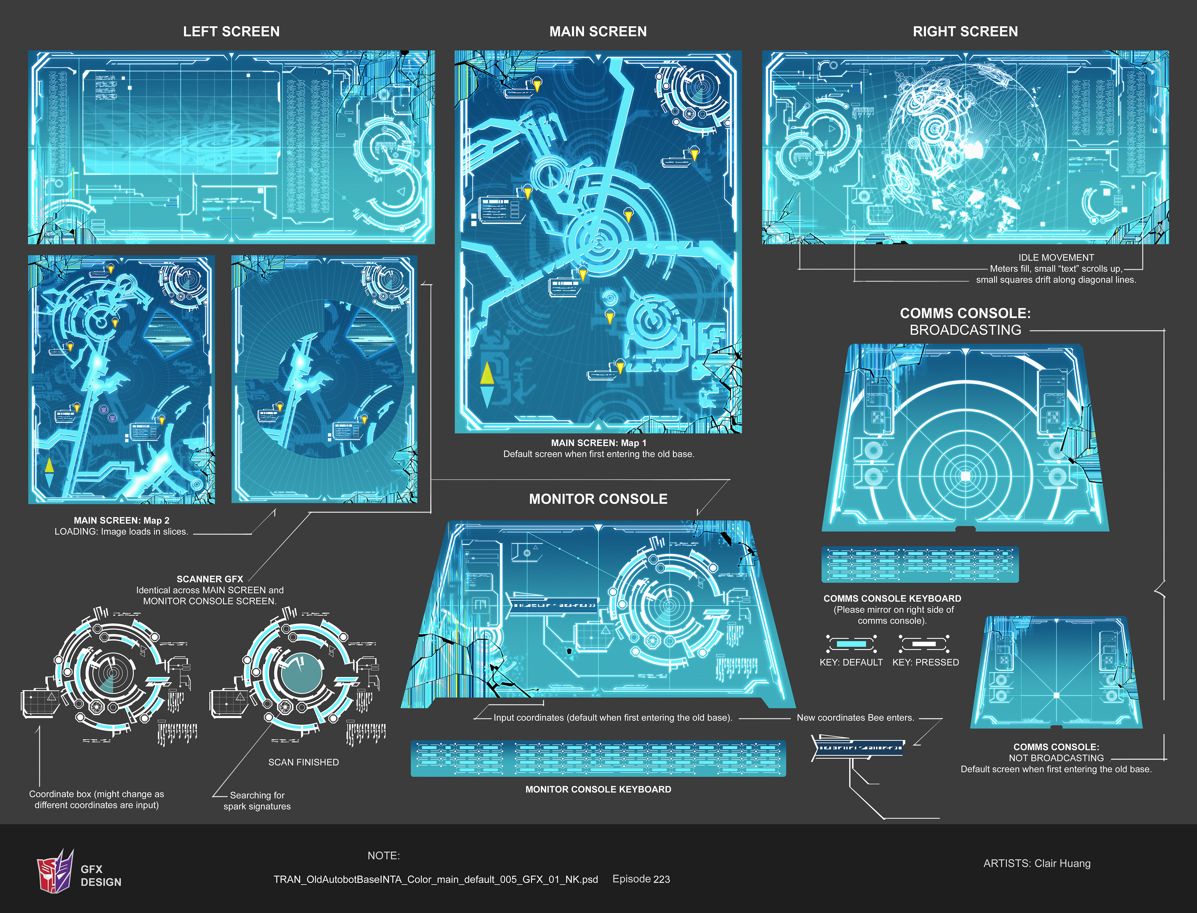 Old Autobot base screens