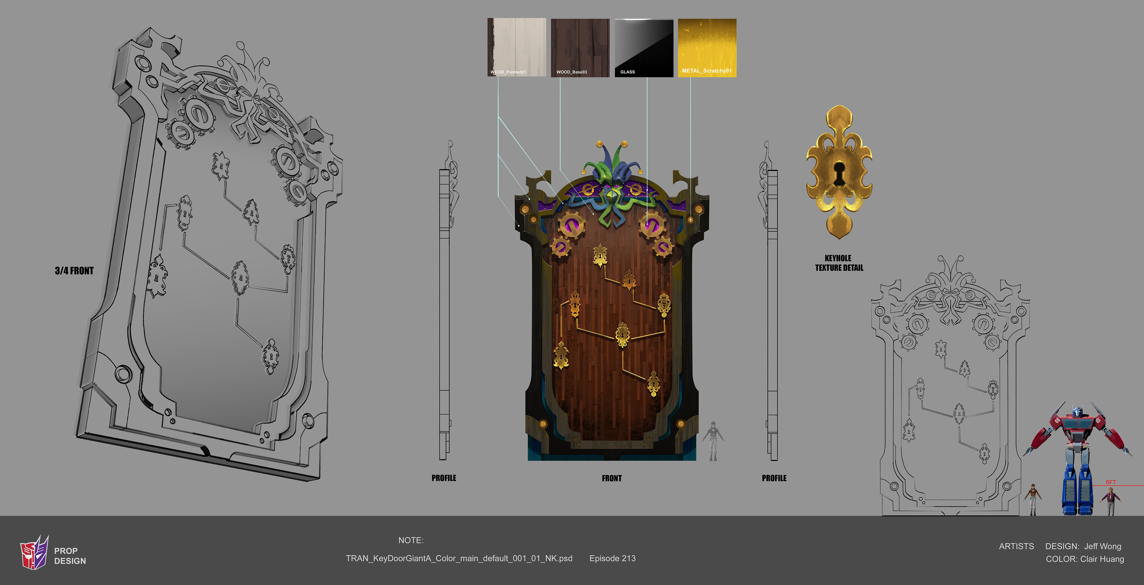 Fair Maestro's eldritch door. Added a wood pattern to communicate scale.