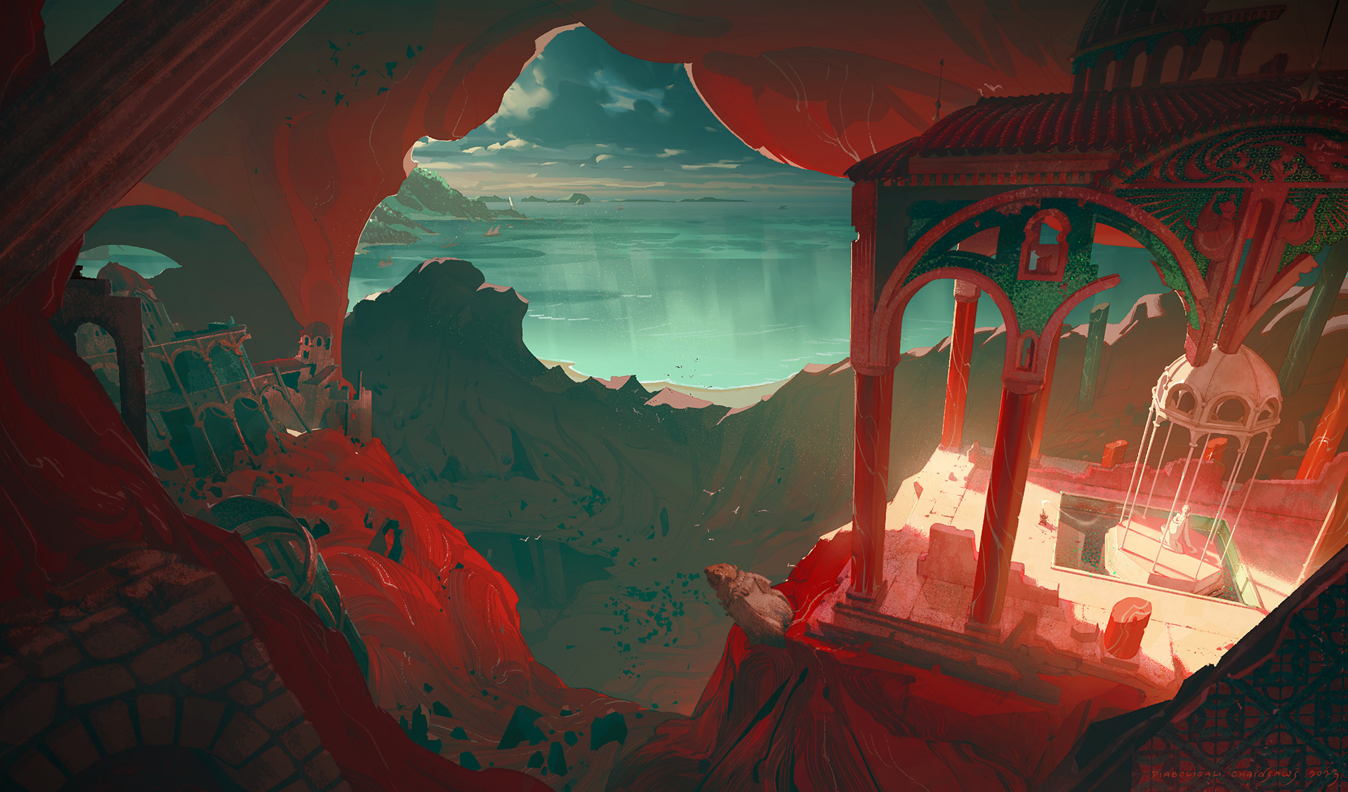 Eaten by the mountain (for Streets vs. Ruins, from StreetsofZine, 2023)