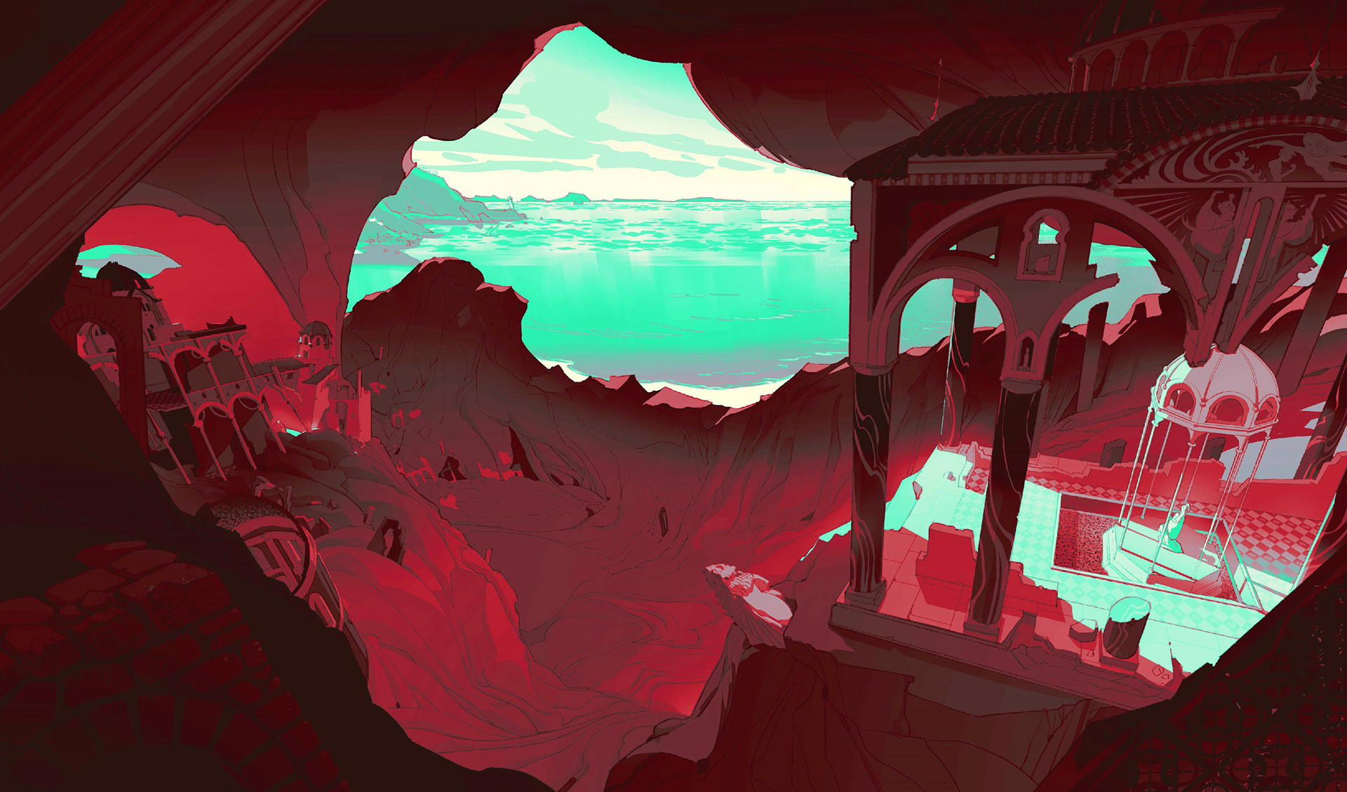 Gradient map for mood and palette