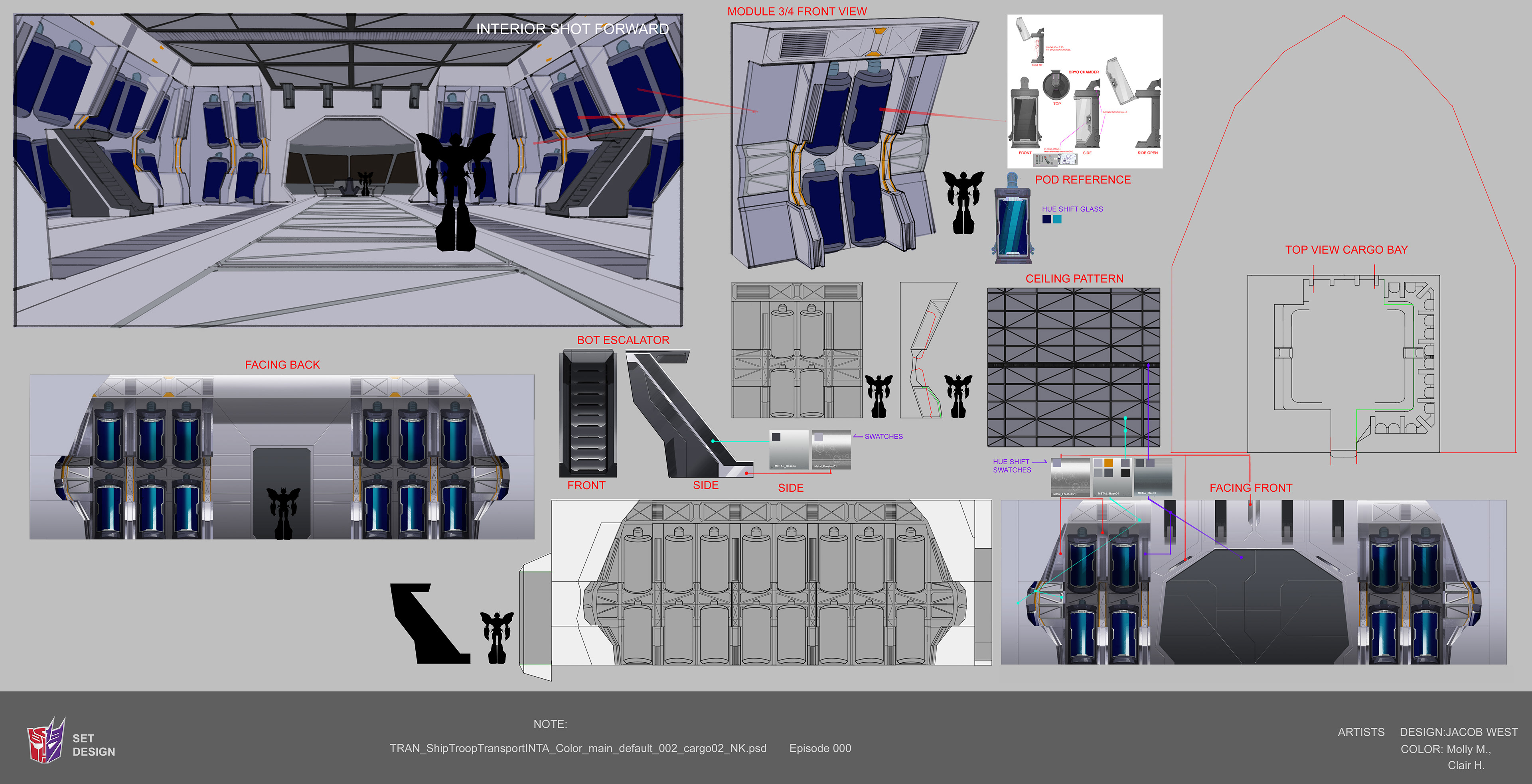 Interior shot forward + Module 3/4 by Molly McLaughlin, others by me